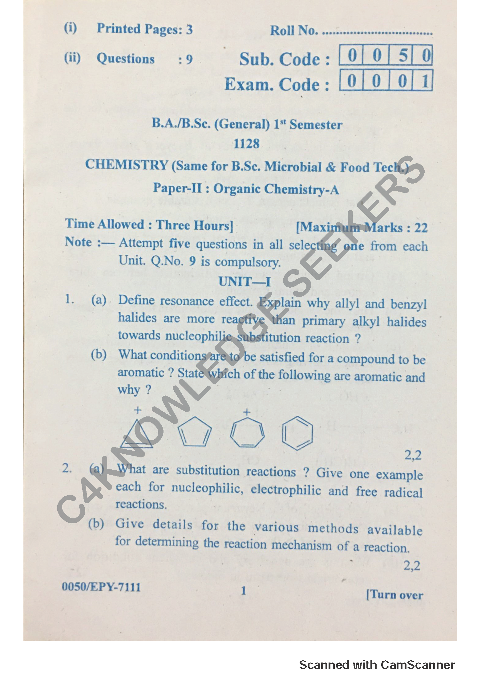 Question Paper 2018