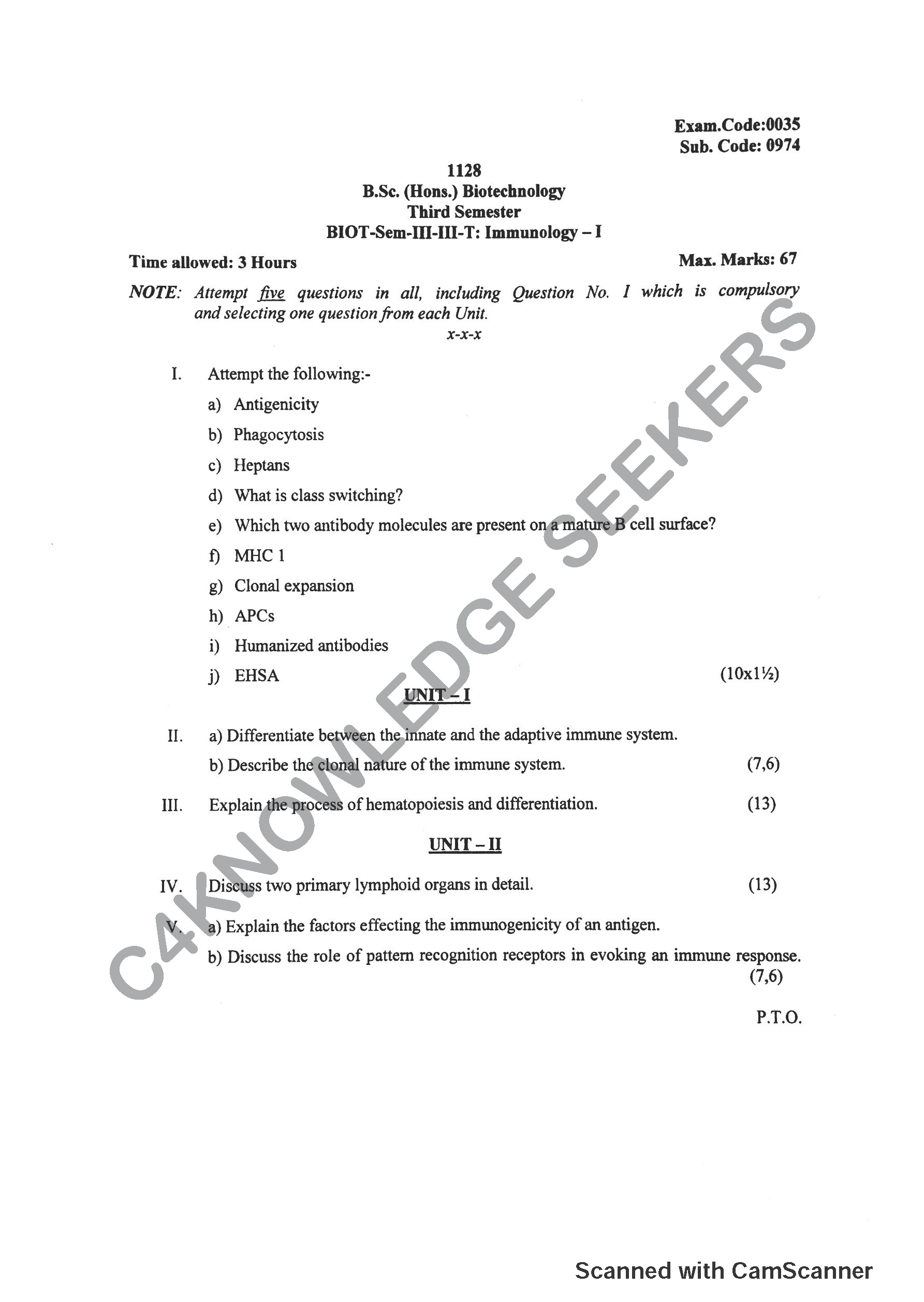 Question Paper 2018