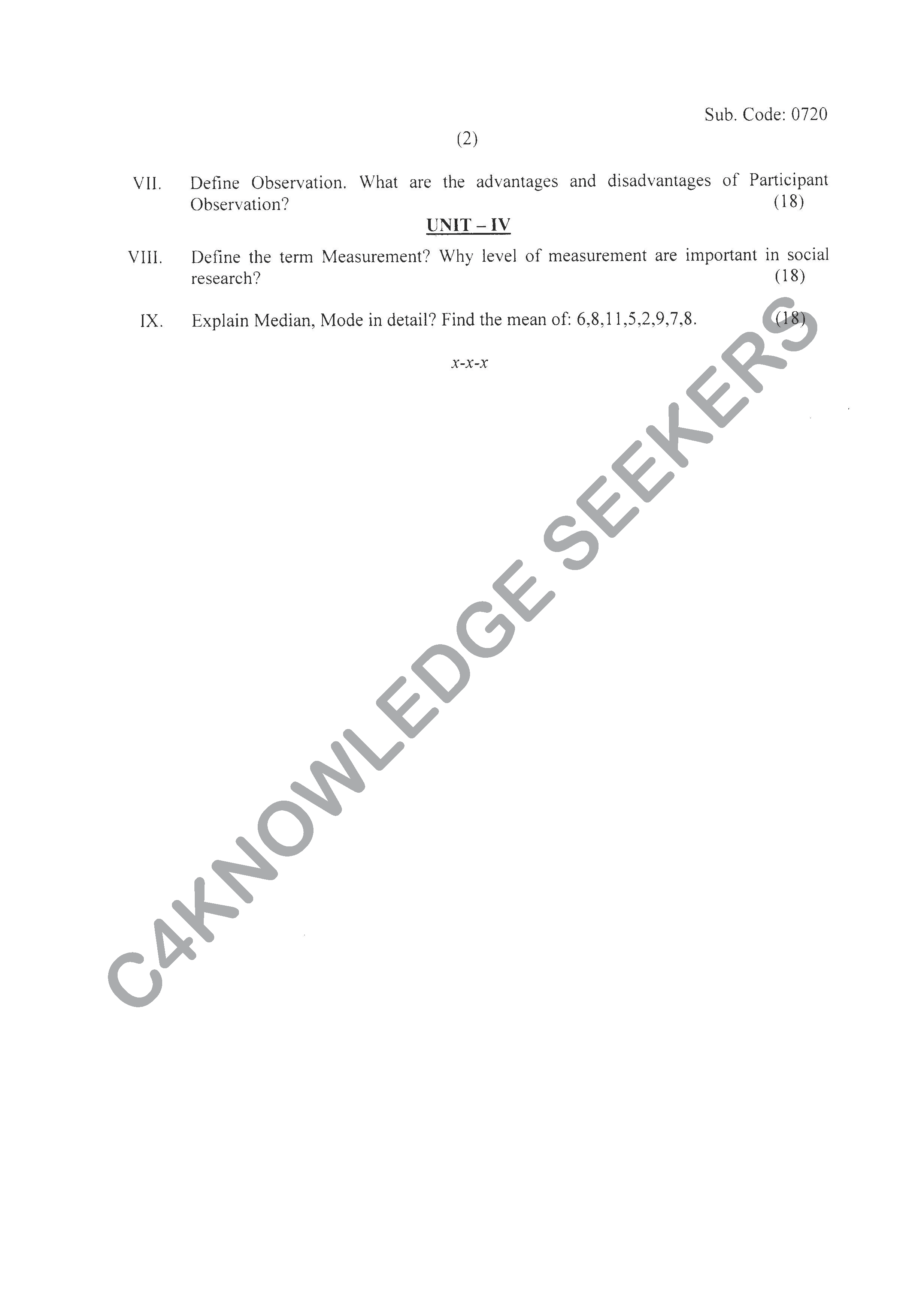 Question Paper 2020