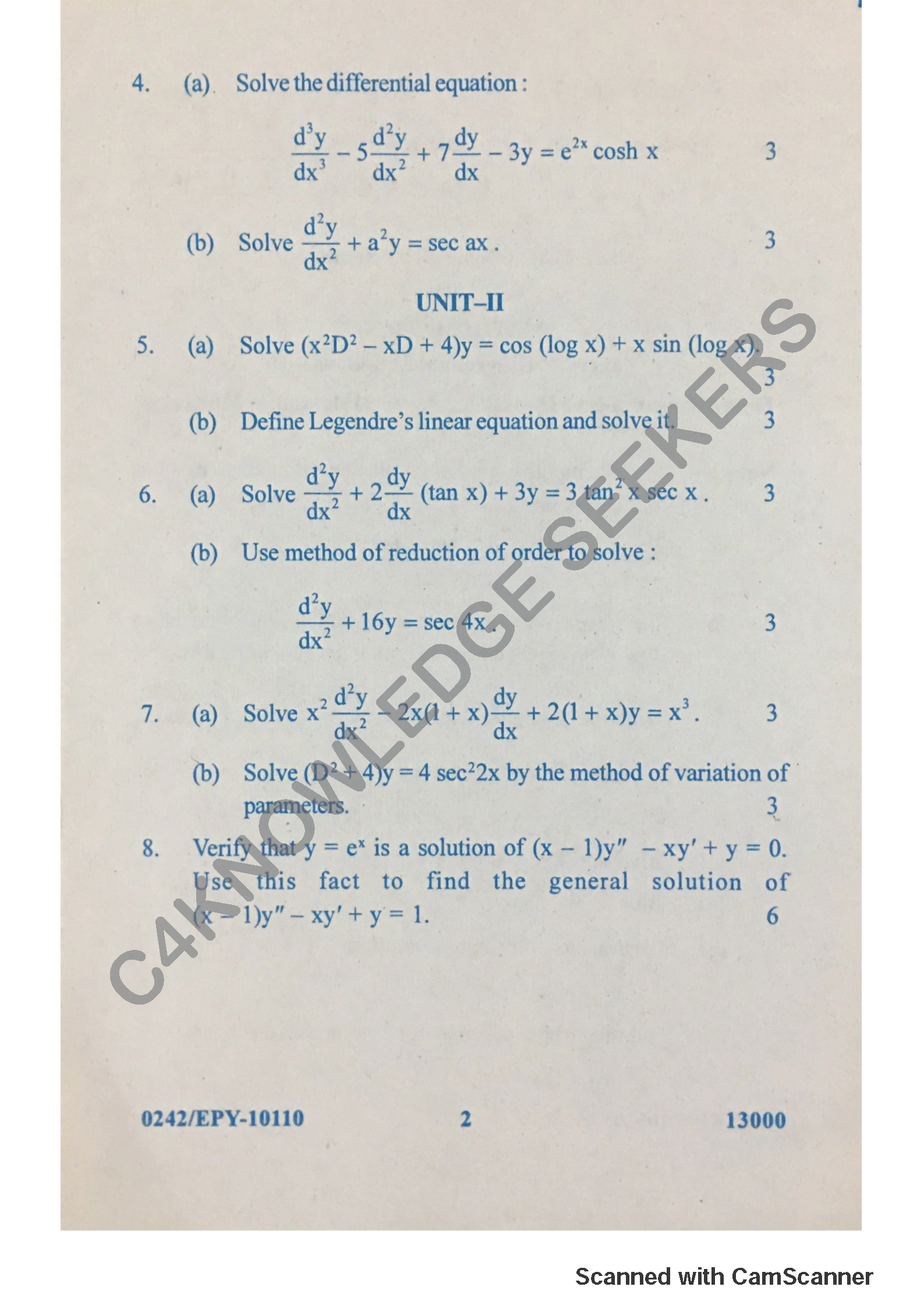 Question Paper 2018