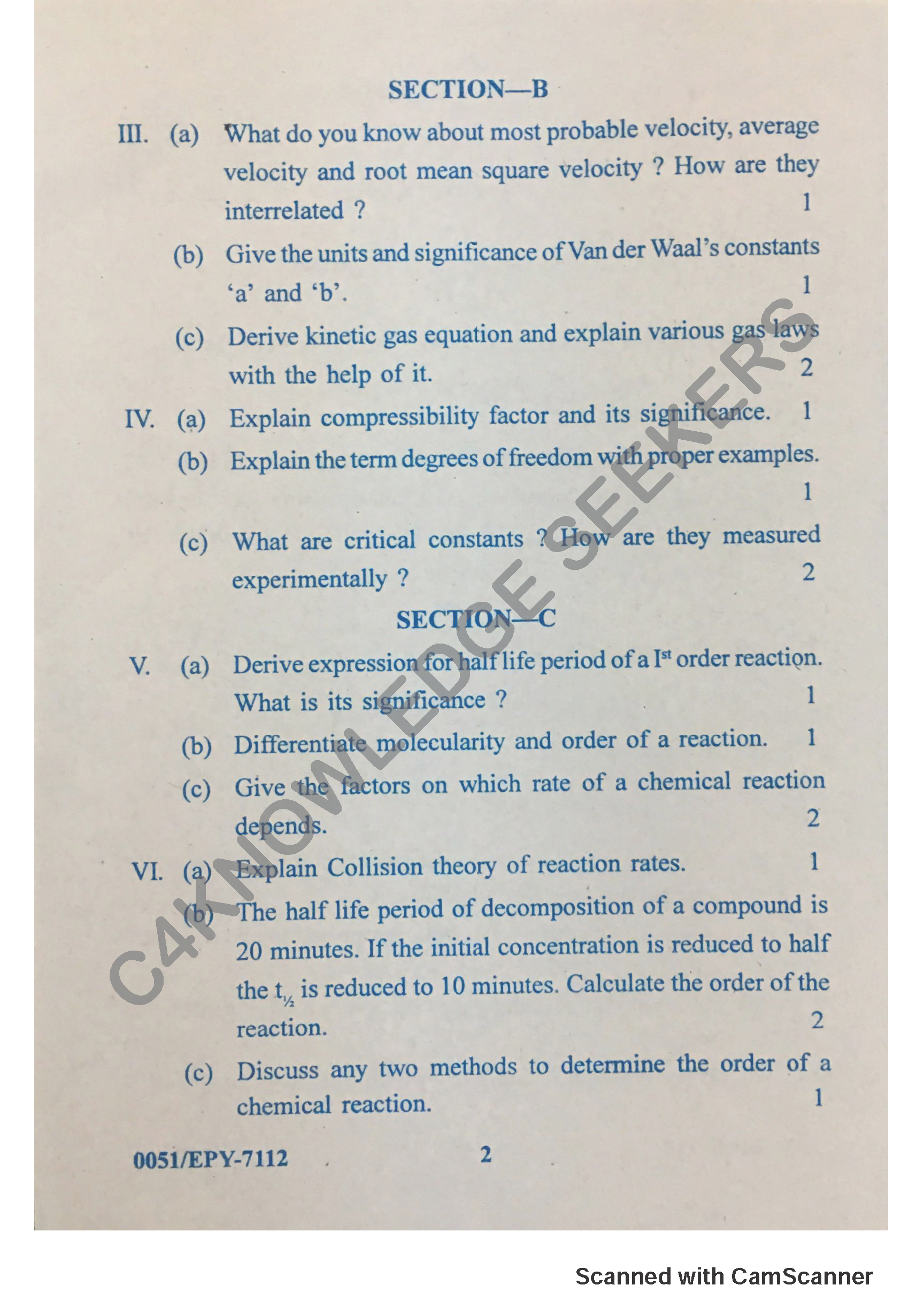 Question Paper 2018