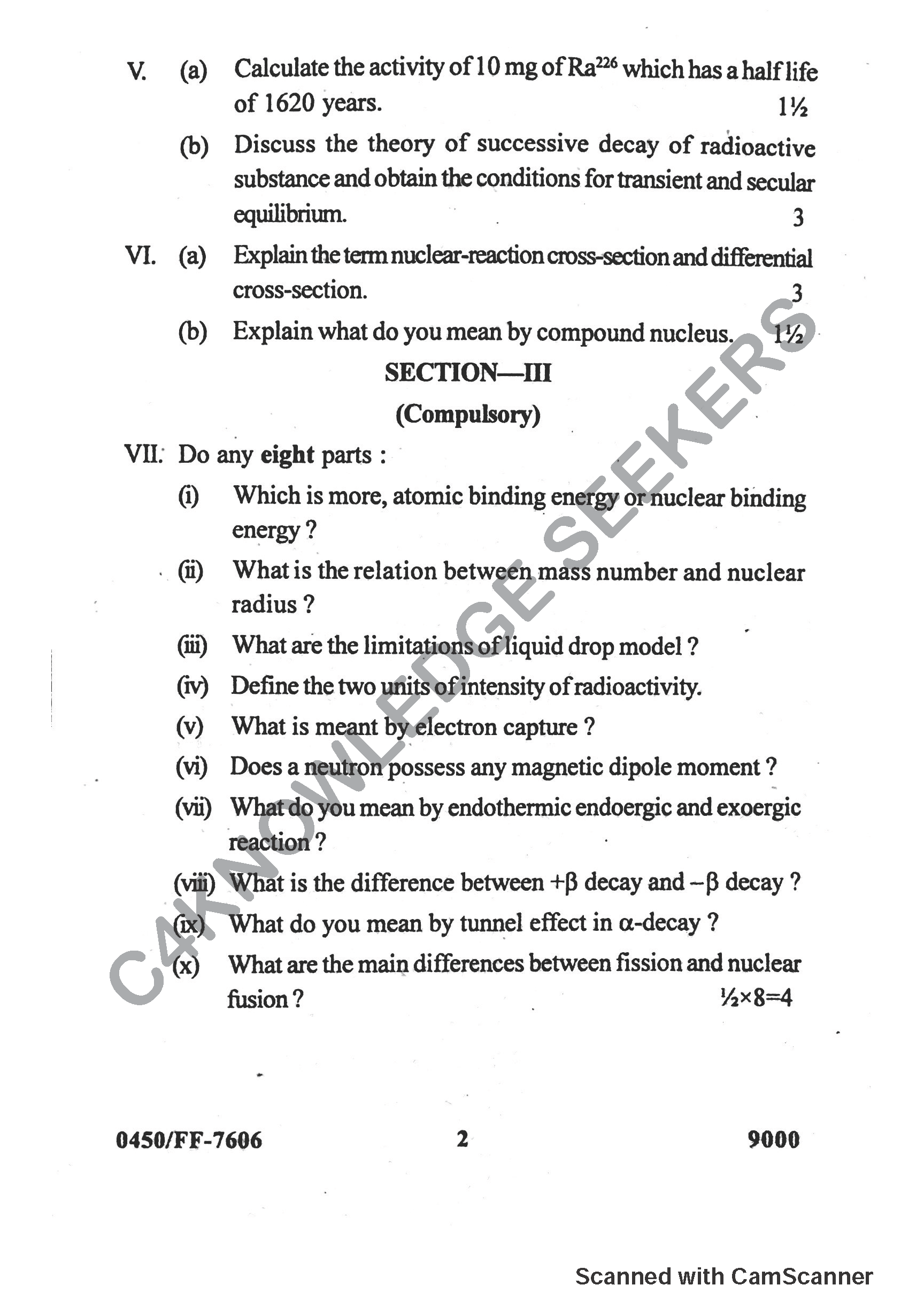 Question Paper 2019