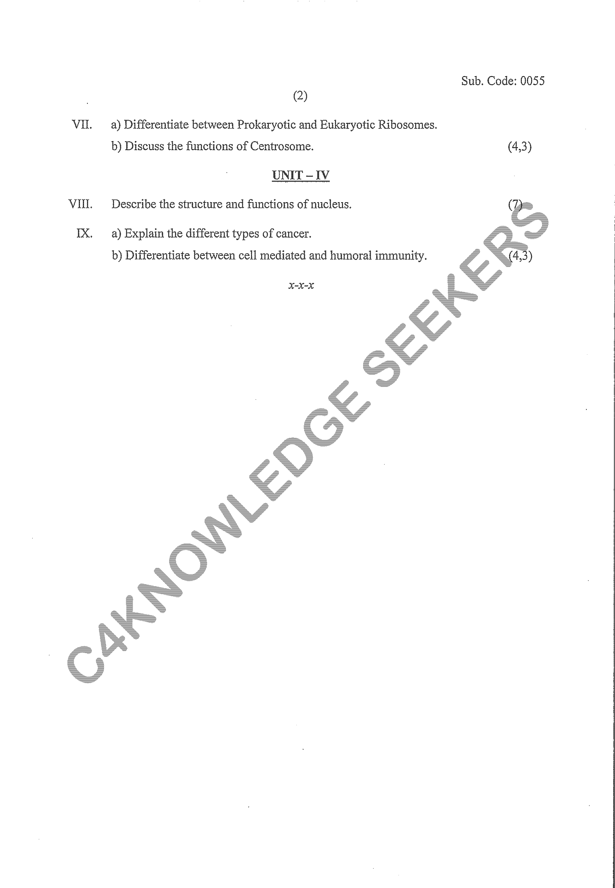 Question Paper 2020