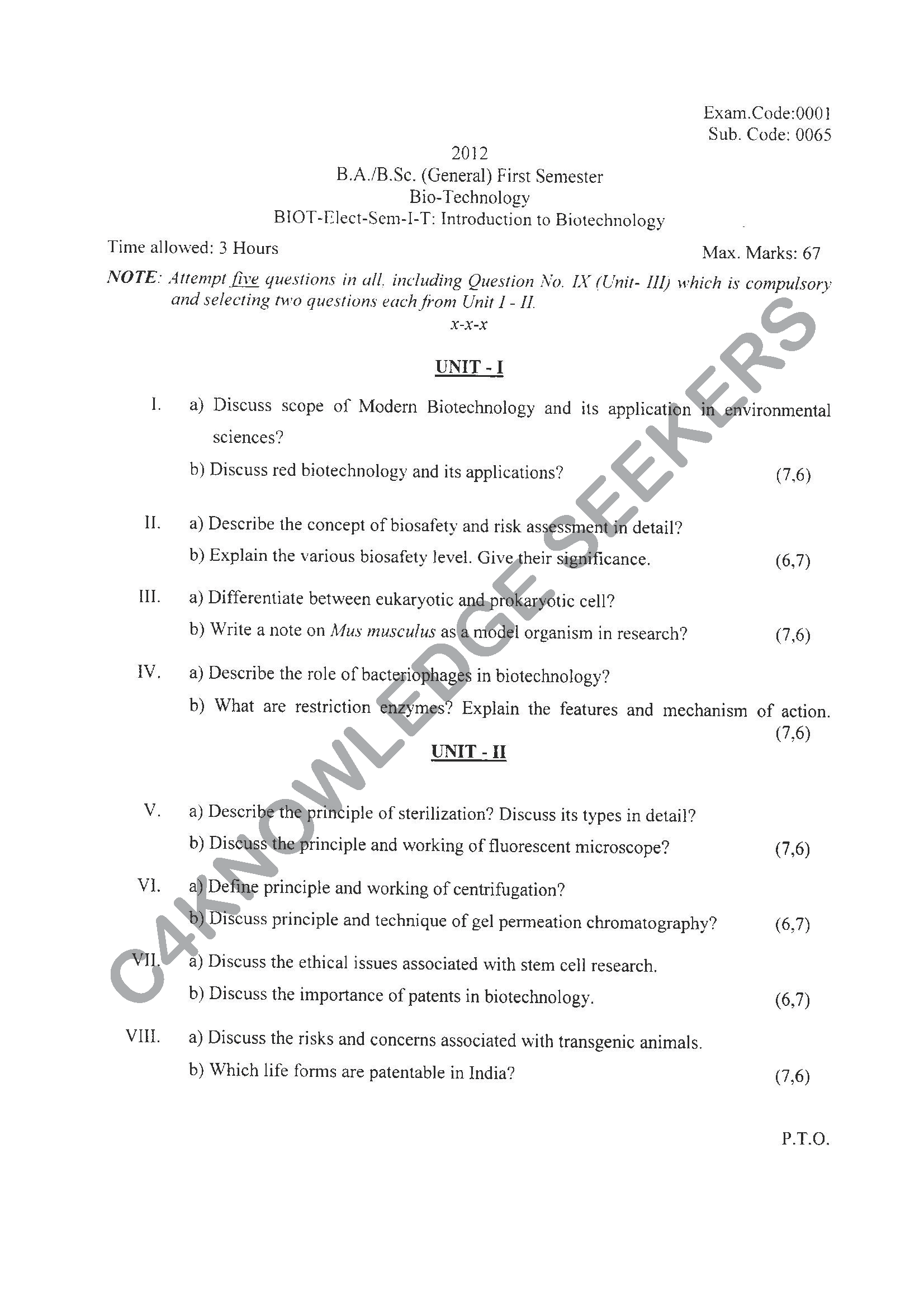 Question Paper 2021