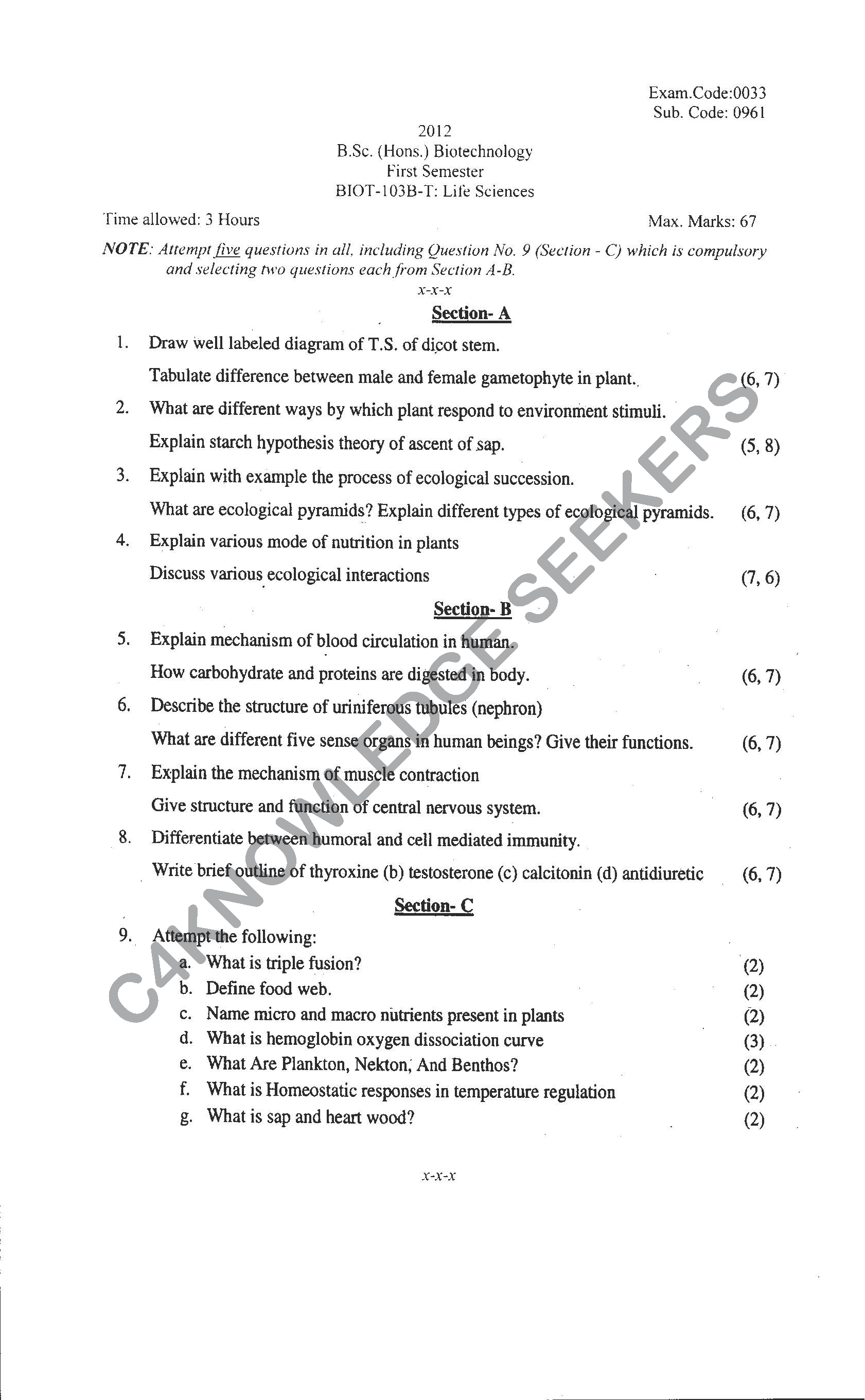 Question Paper 2021