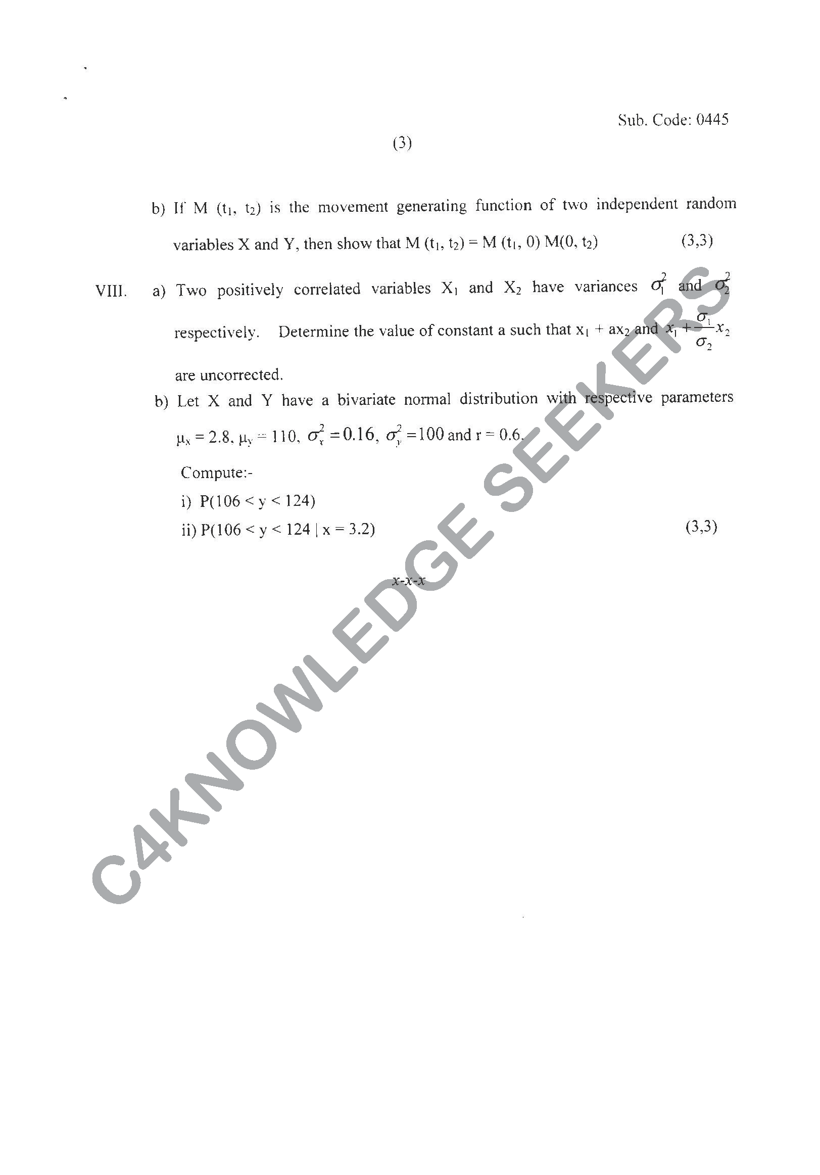 Question Paper 2021