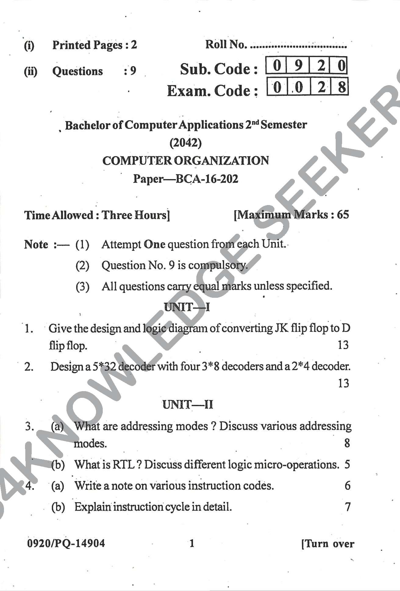 Question Paper 2022