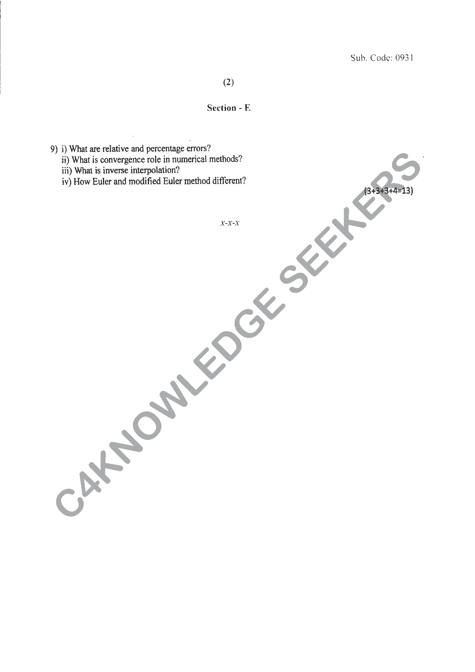 Question Paper 2021
