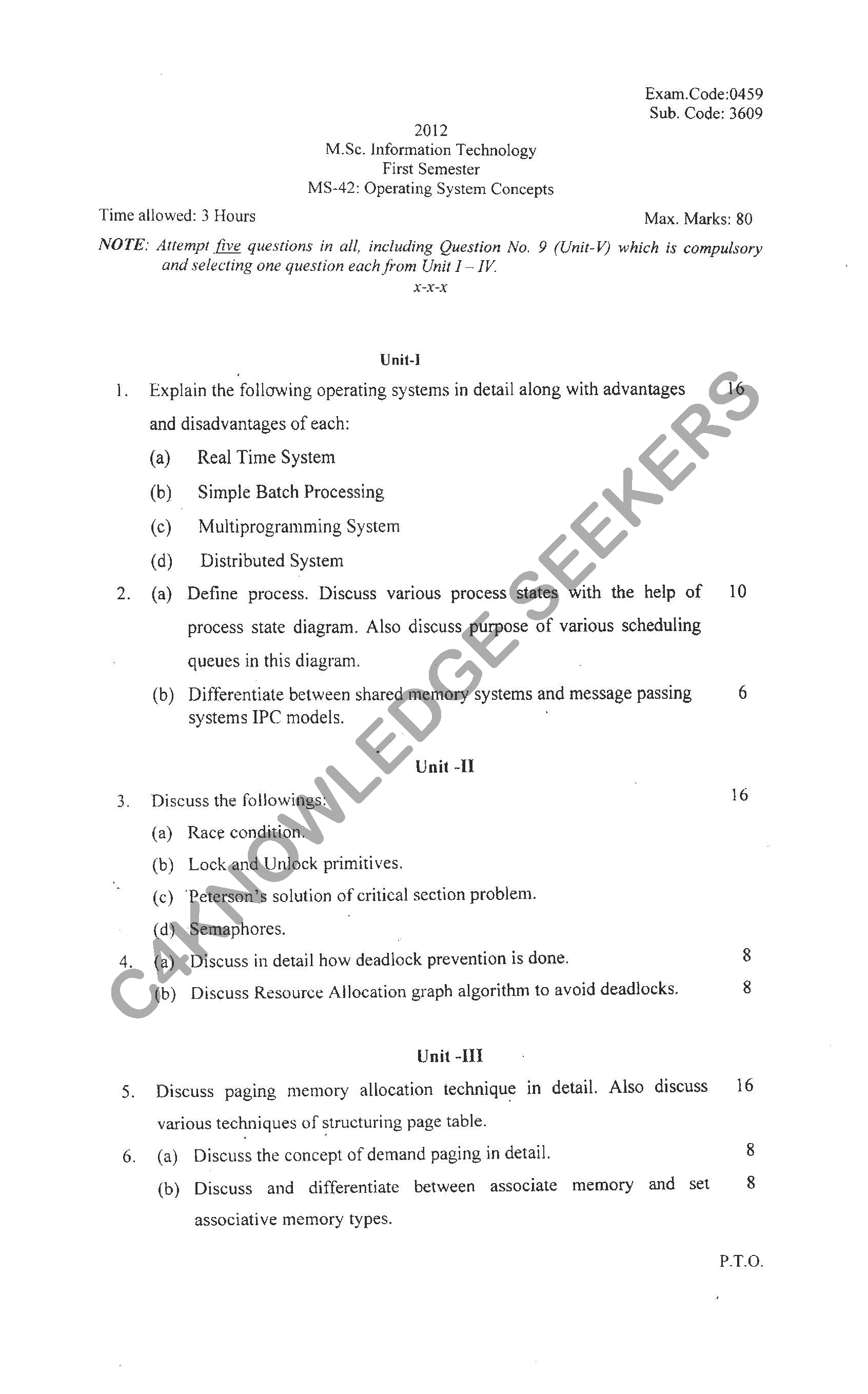 Question Paper 2021