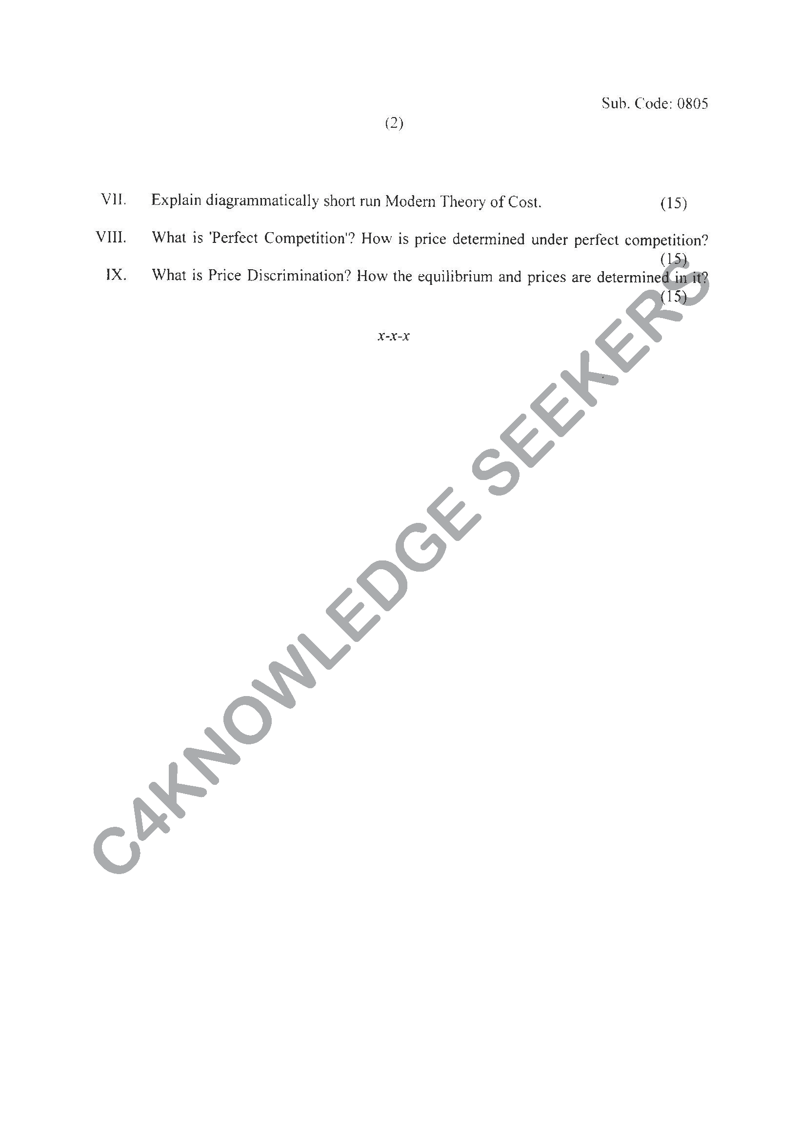 Question Paper 2021