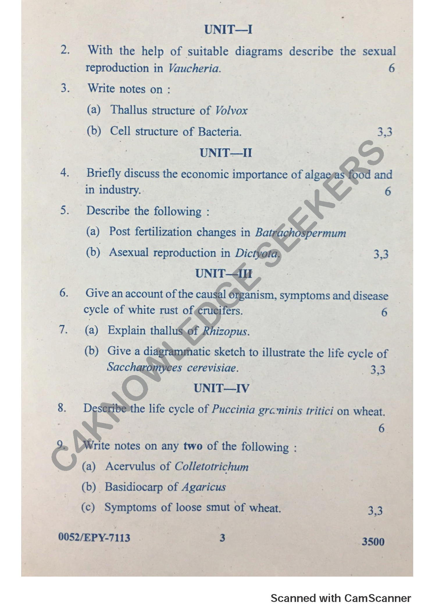 Question Paper 2018
