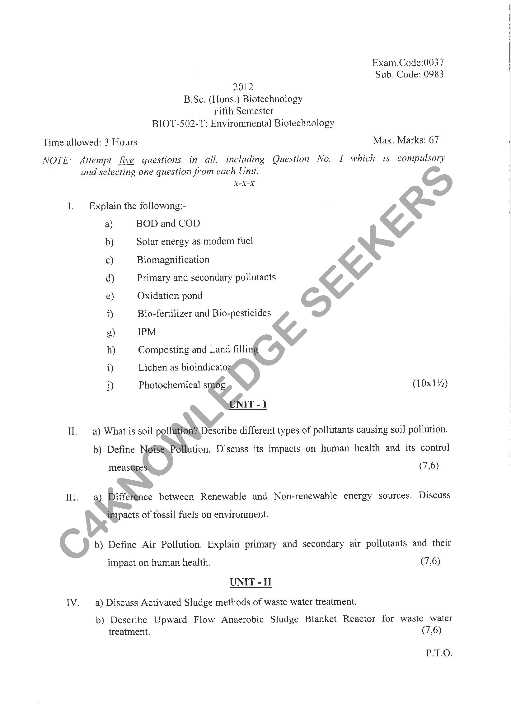 Question Paper 2021