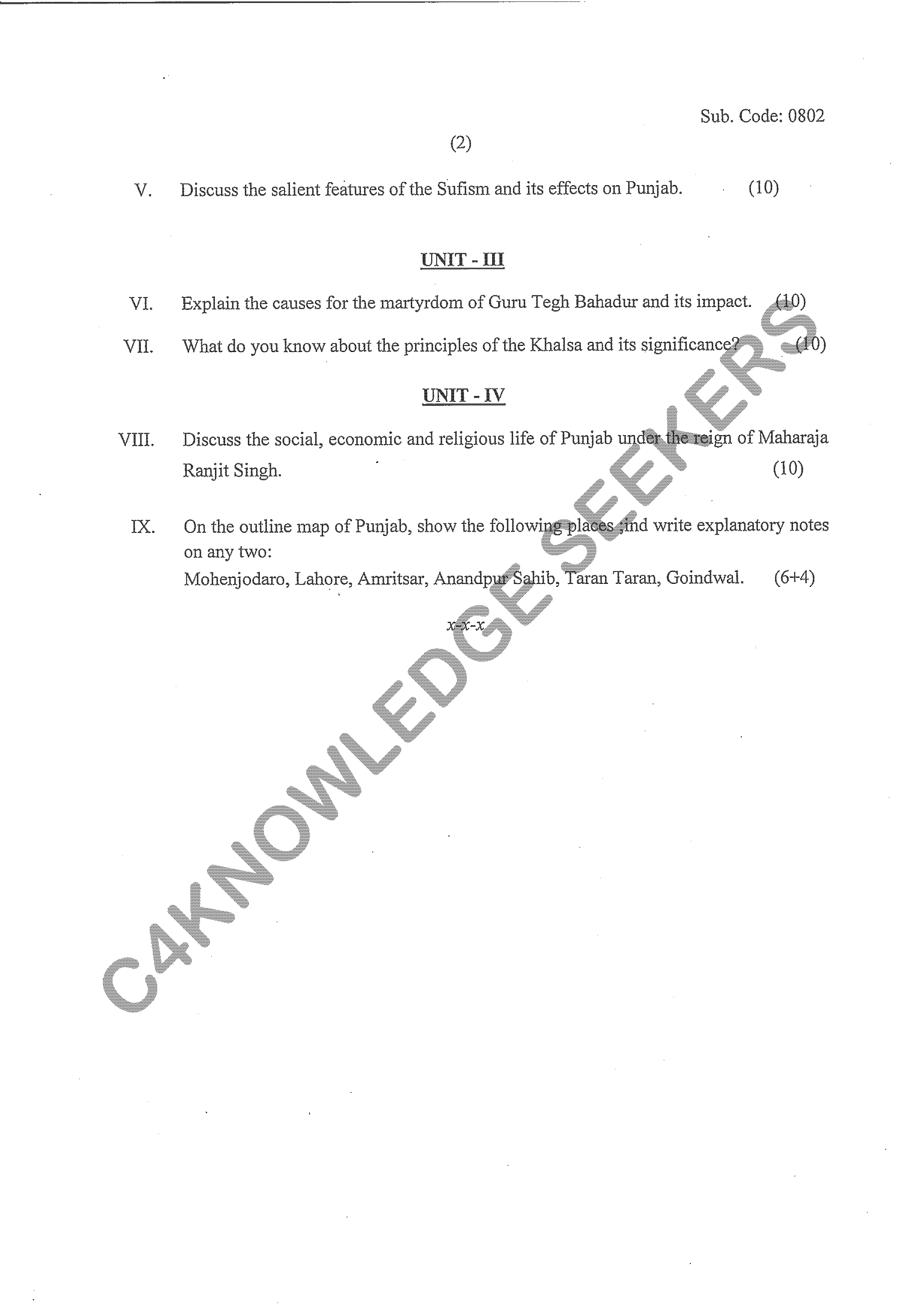 Question Paper 2020