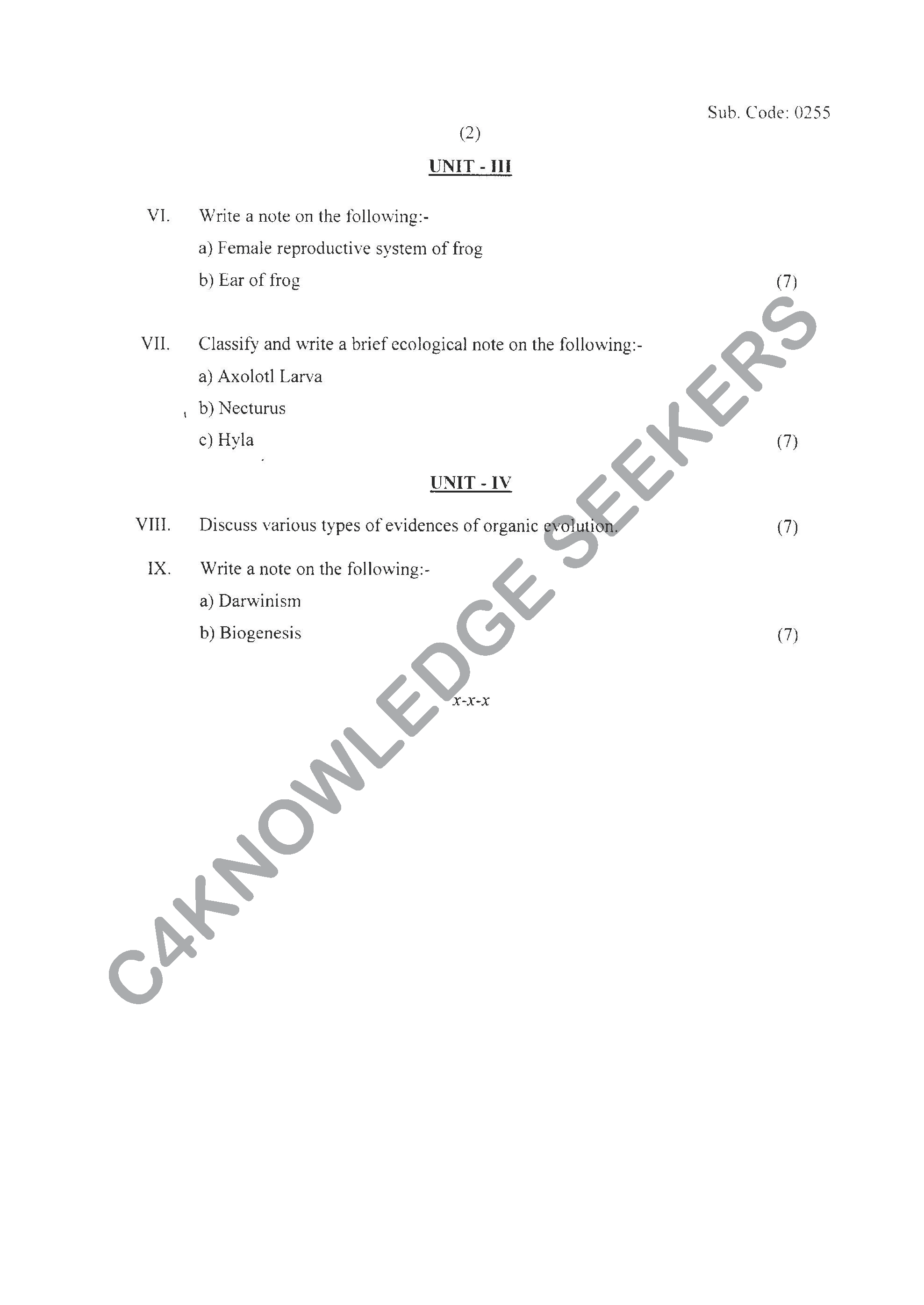 Question Paper 2021