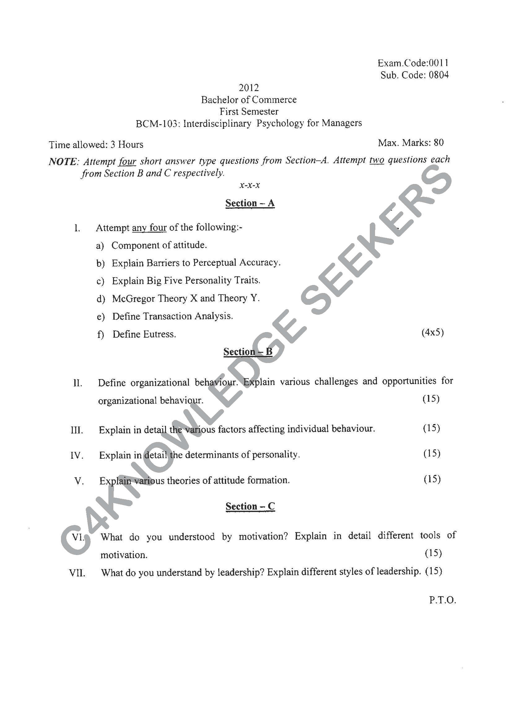 Question Paper 2021