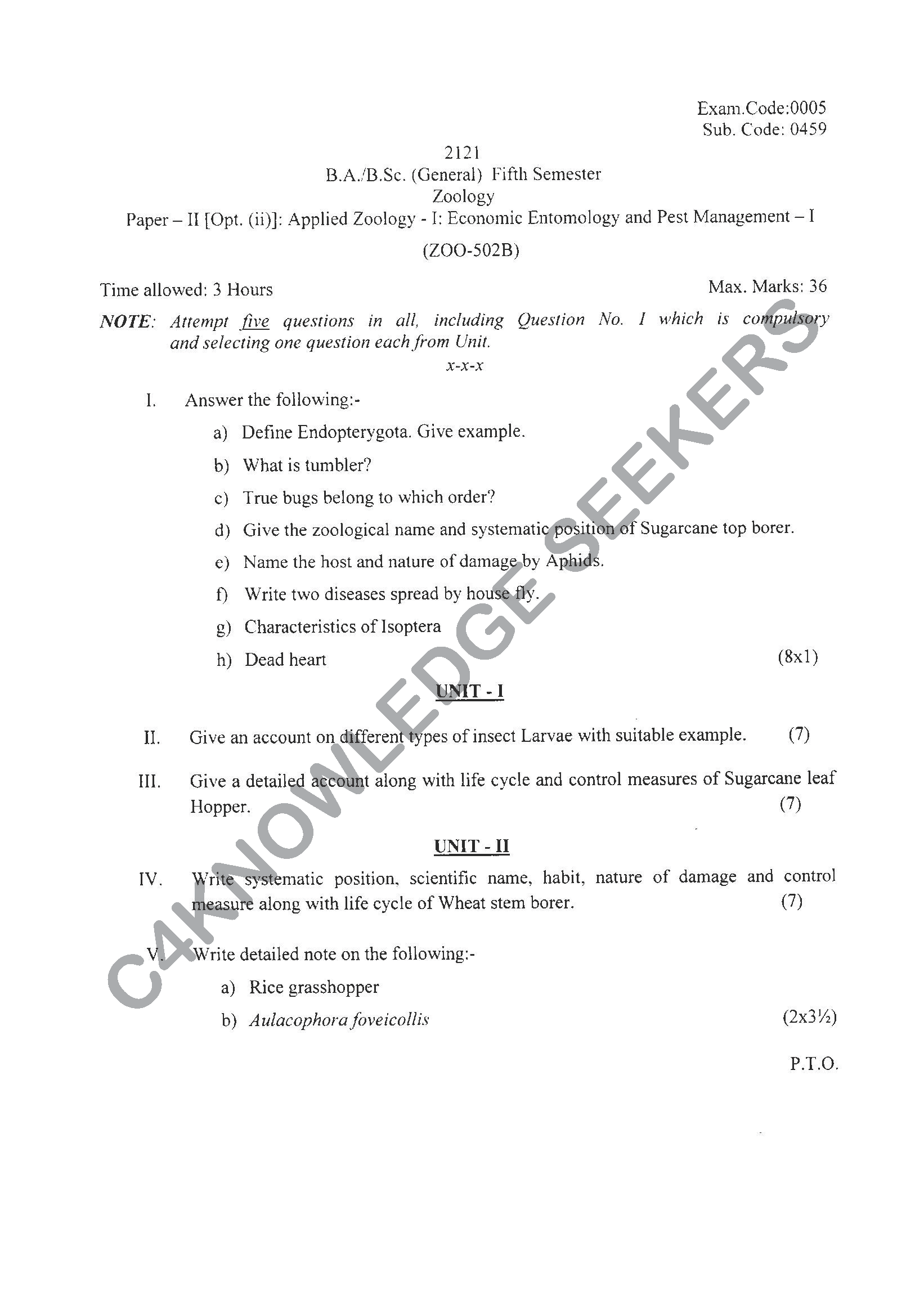 Question Paper 2021
