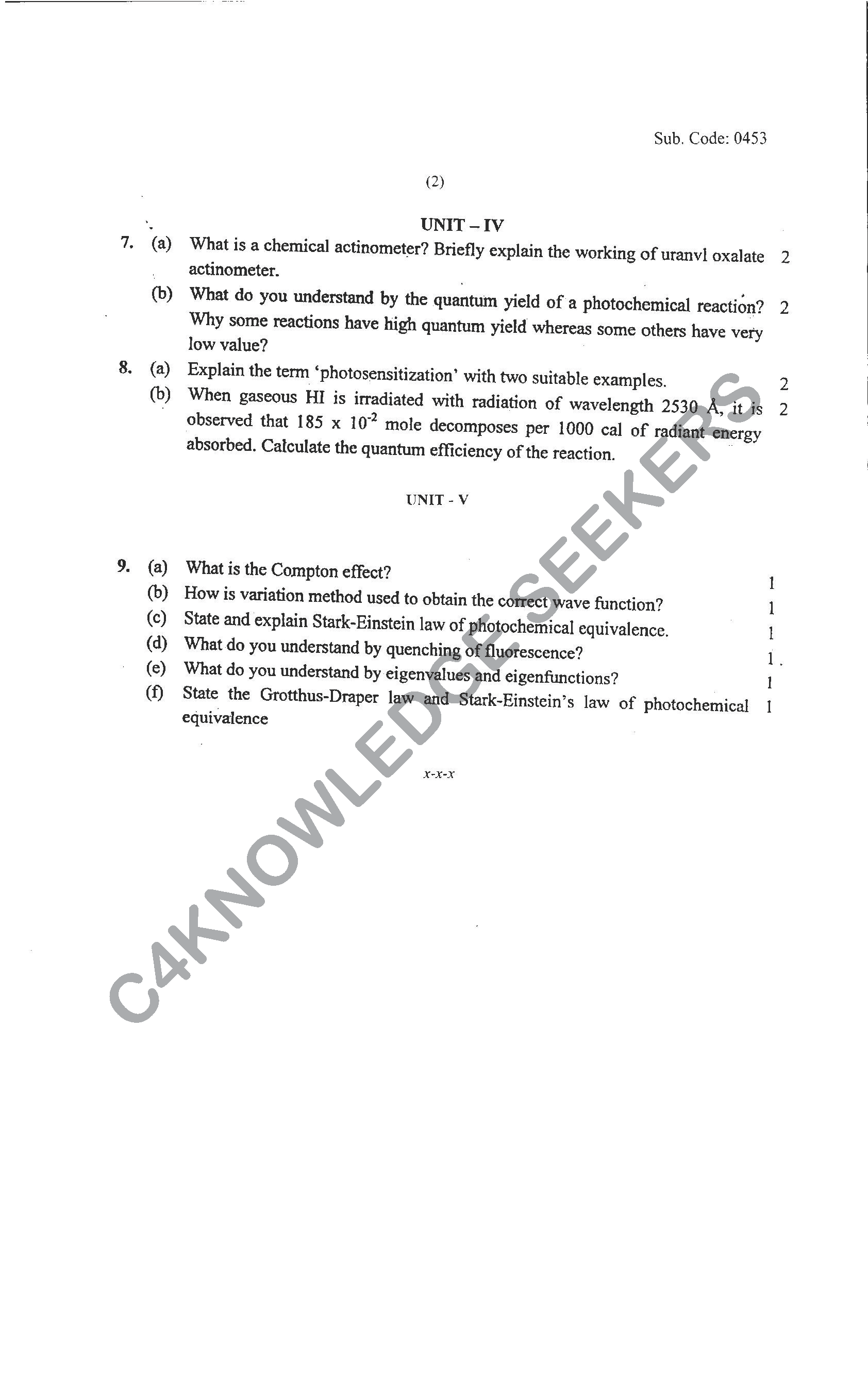Question Paper 2021