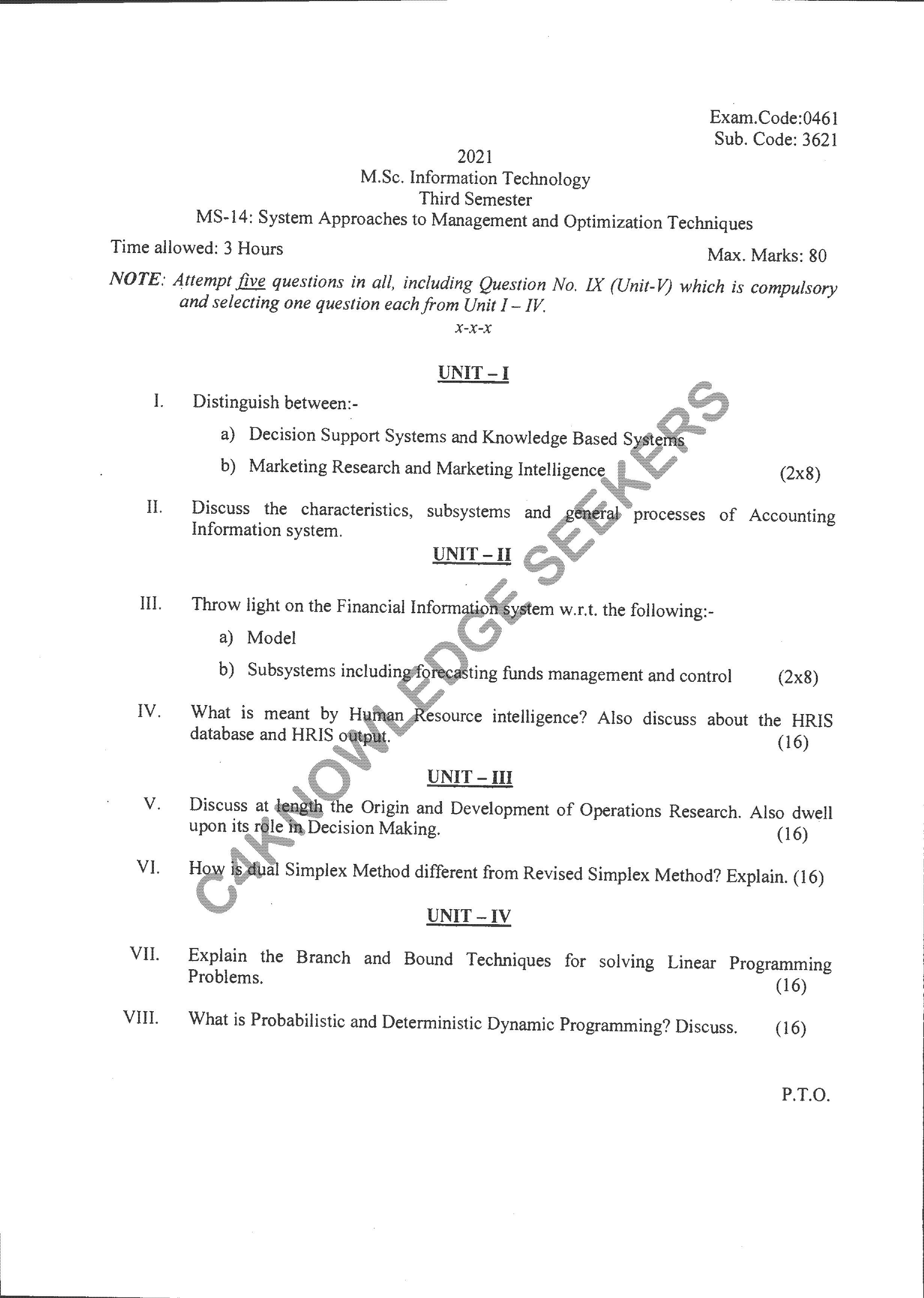 Question Paper 2020