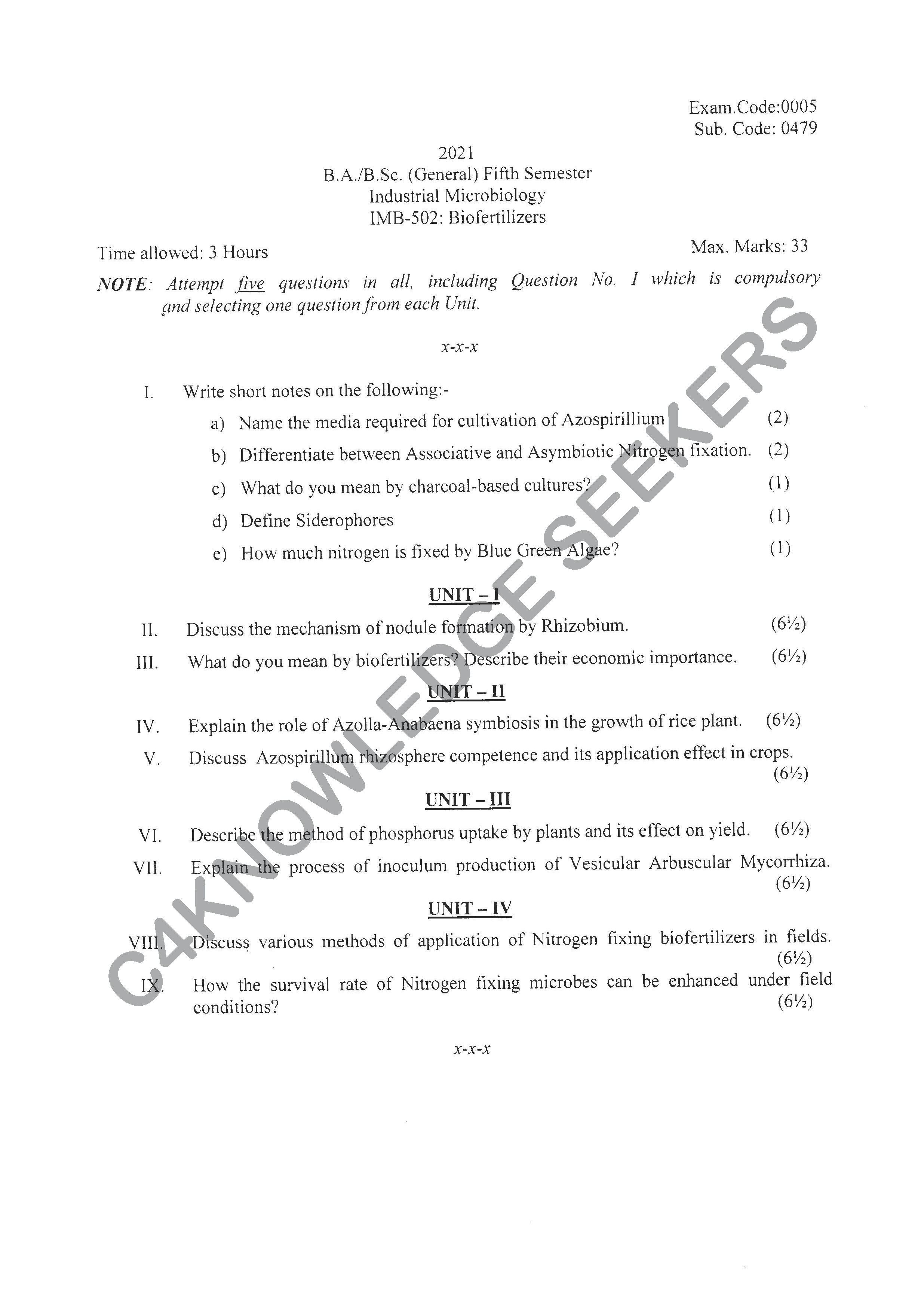 Question Paper 2020