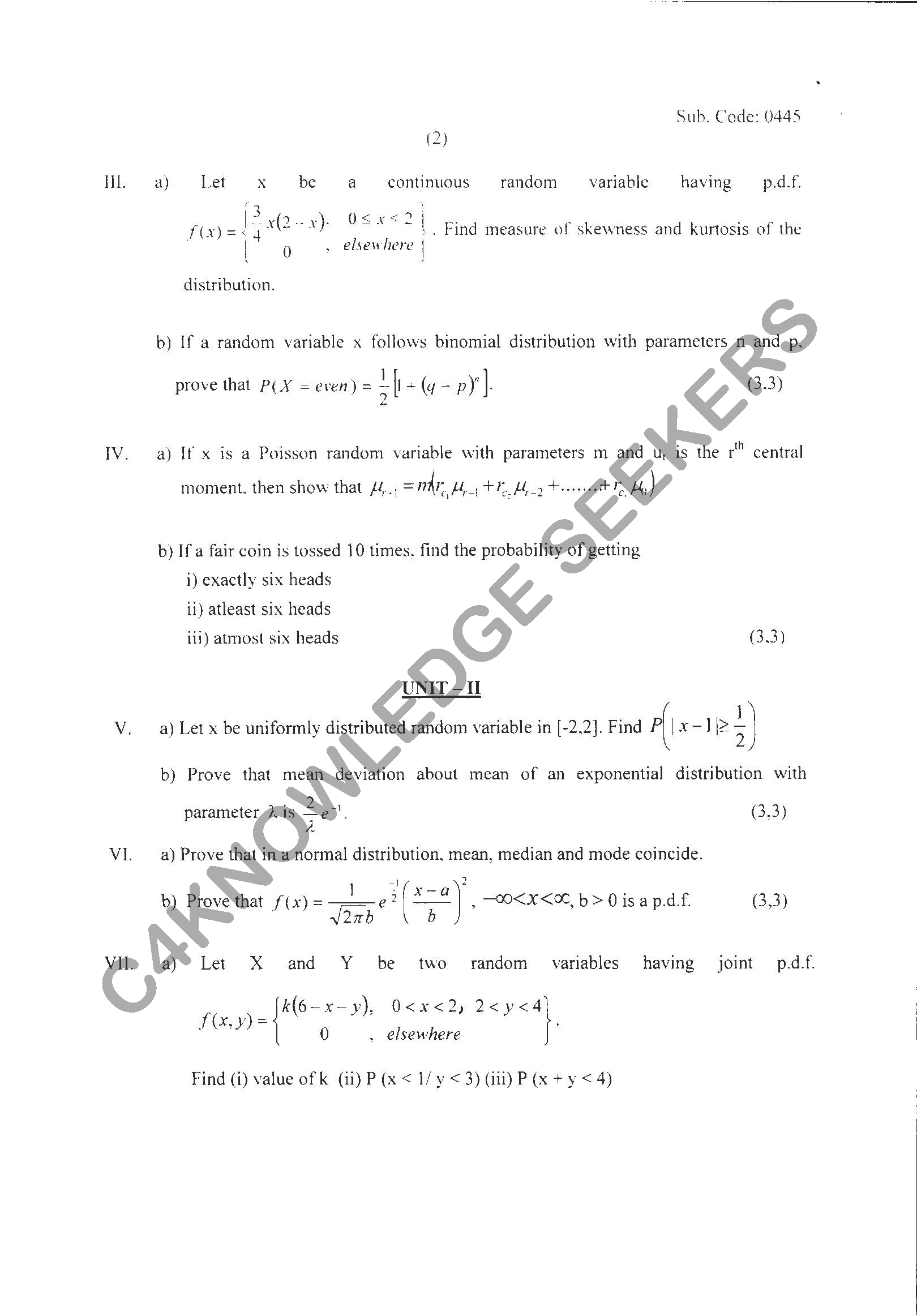 Question Paper 2021