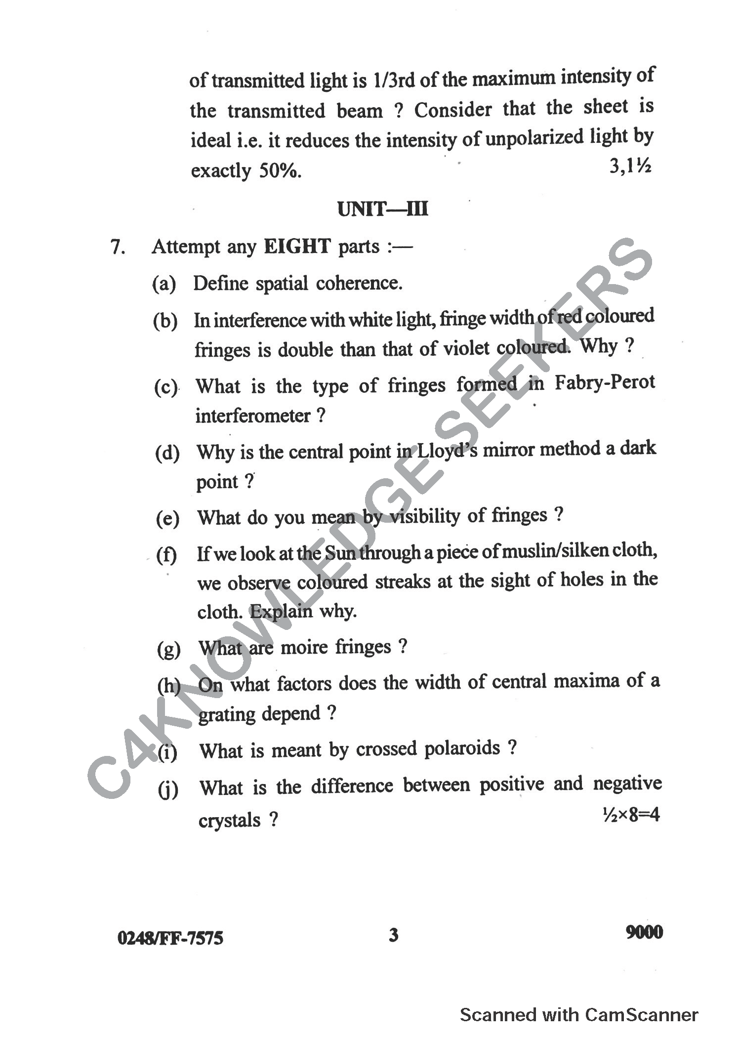 Question Paper 2019