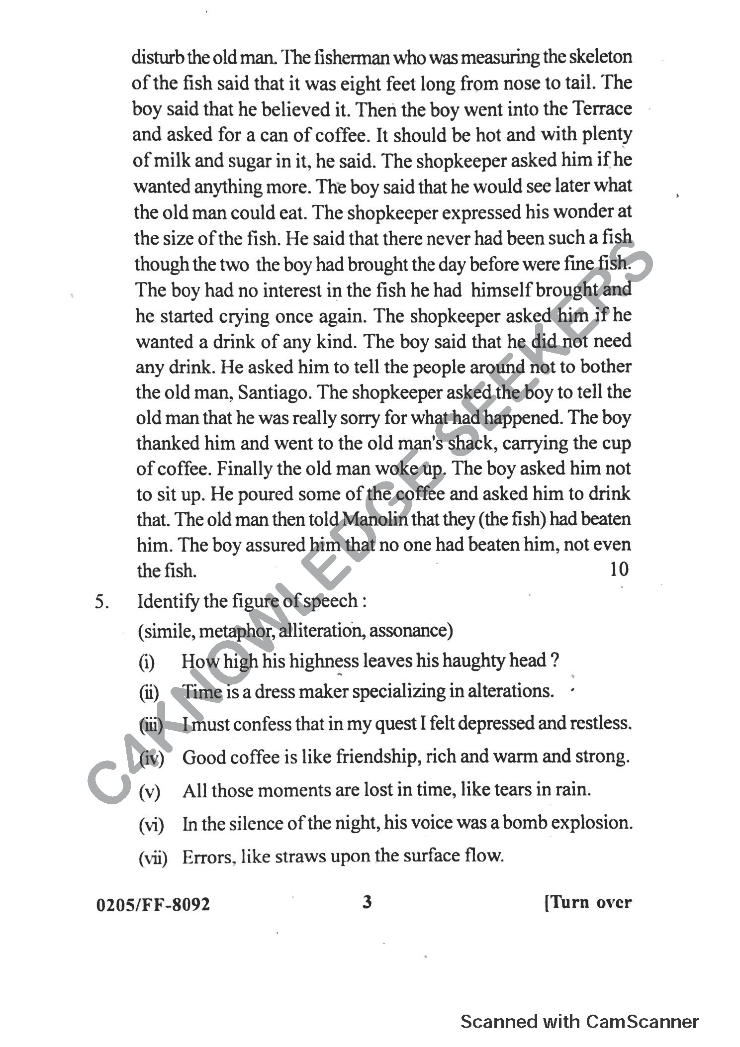 Question Paper 2019