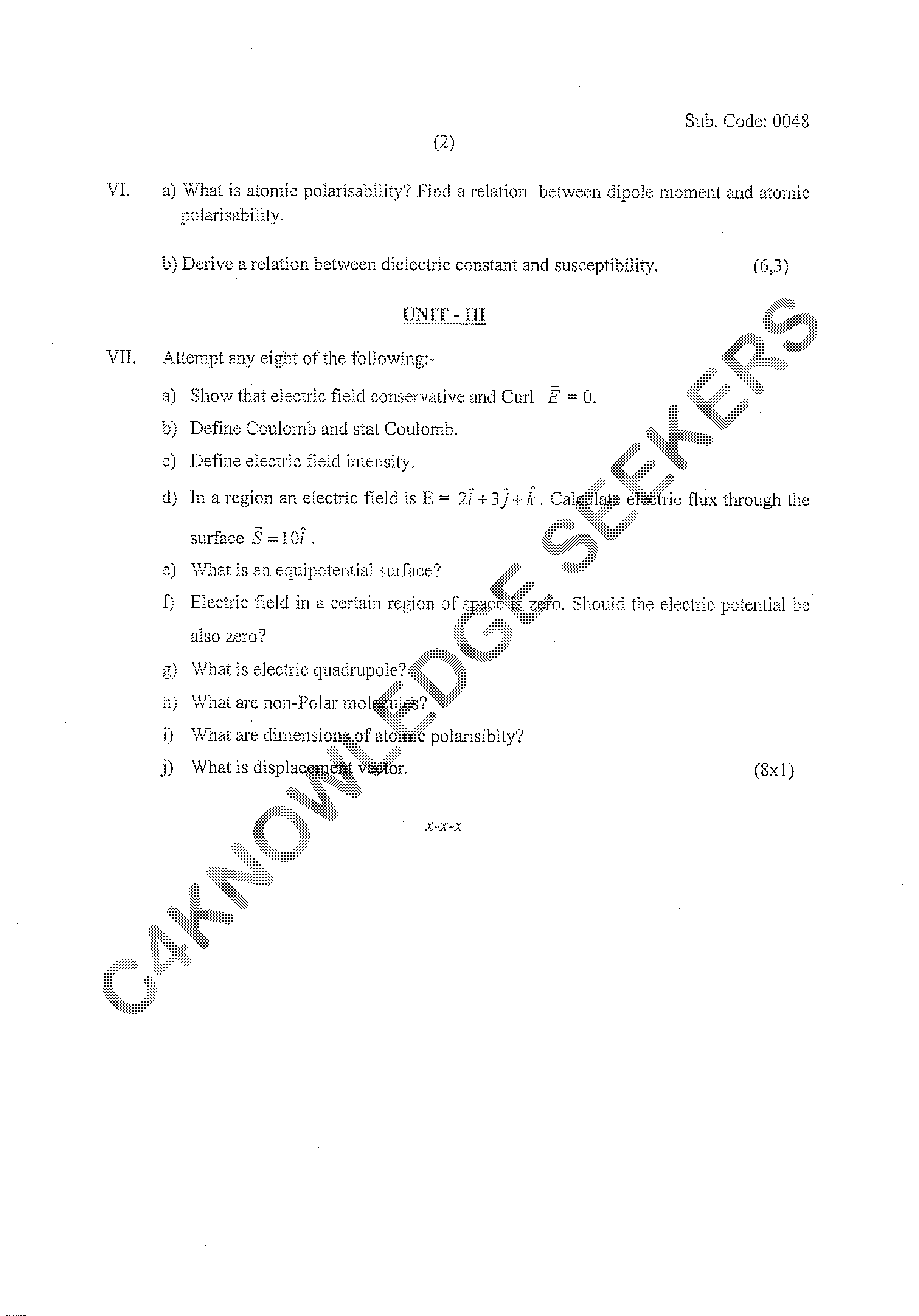 Question Paper 2020
