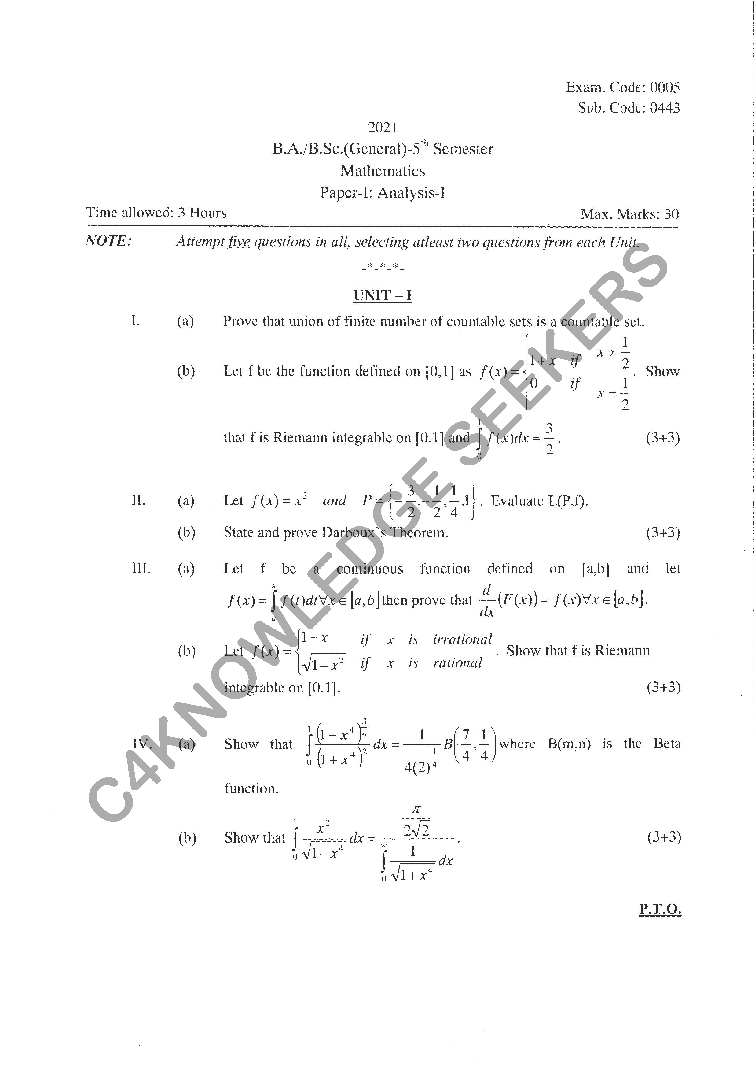 Question Paper 2020