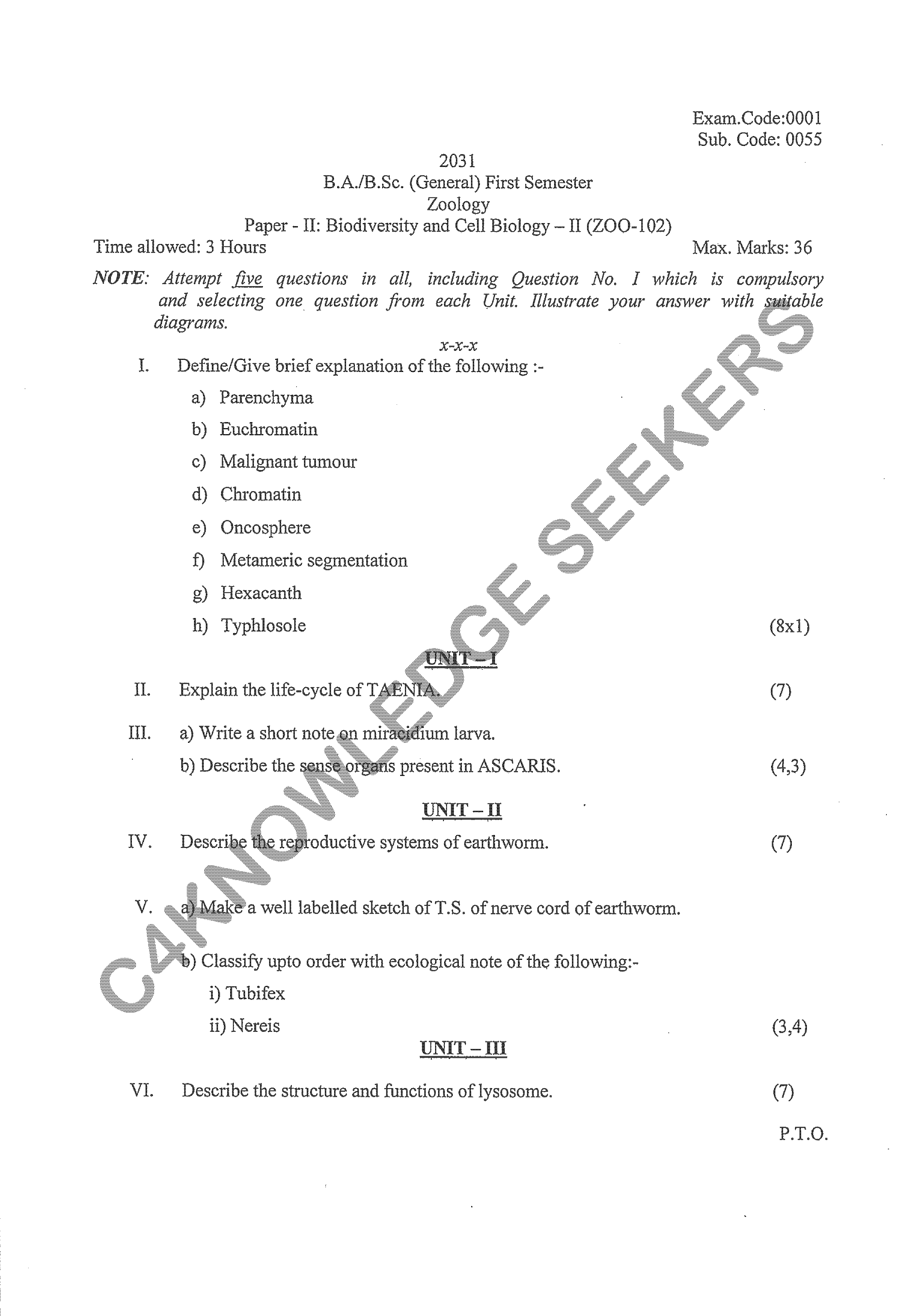 Question Paper 2020