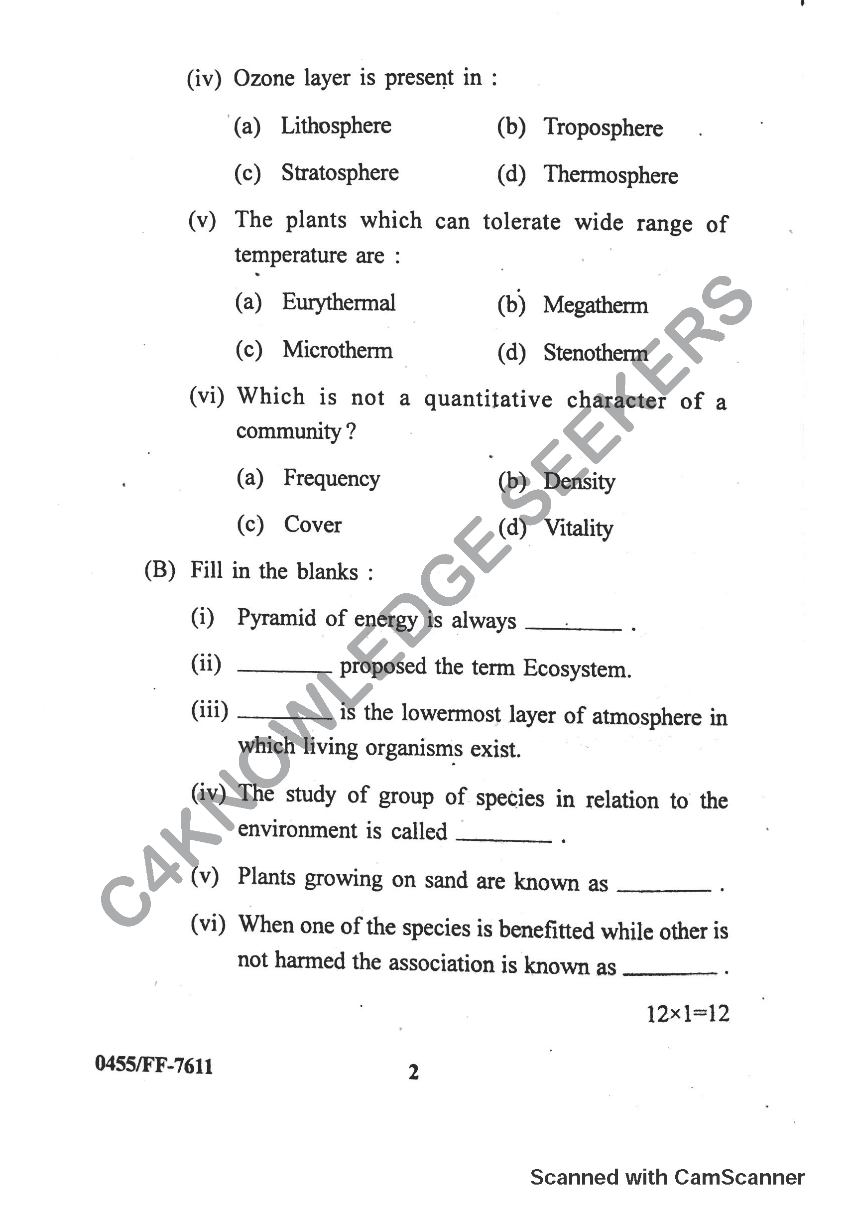 Question Paper 2019