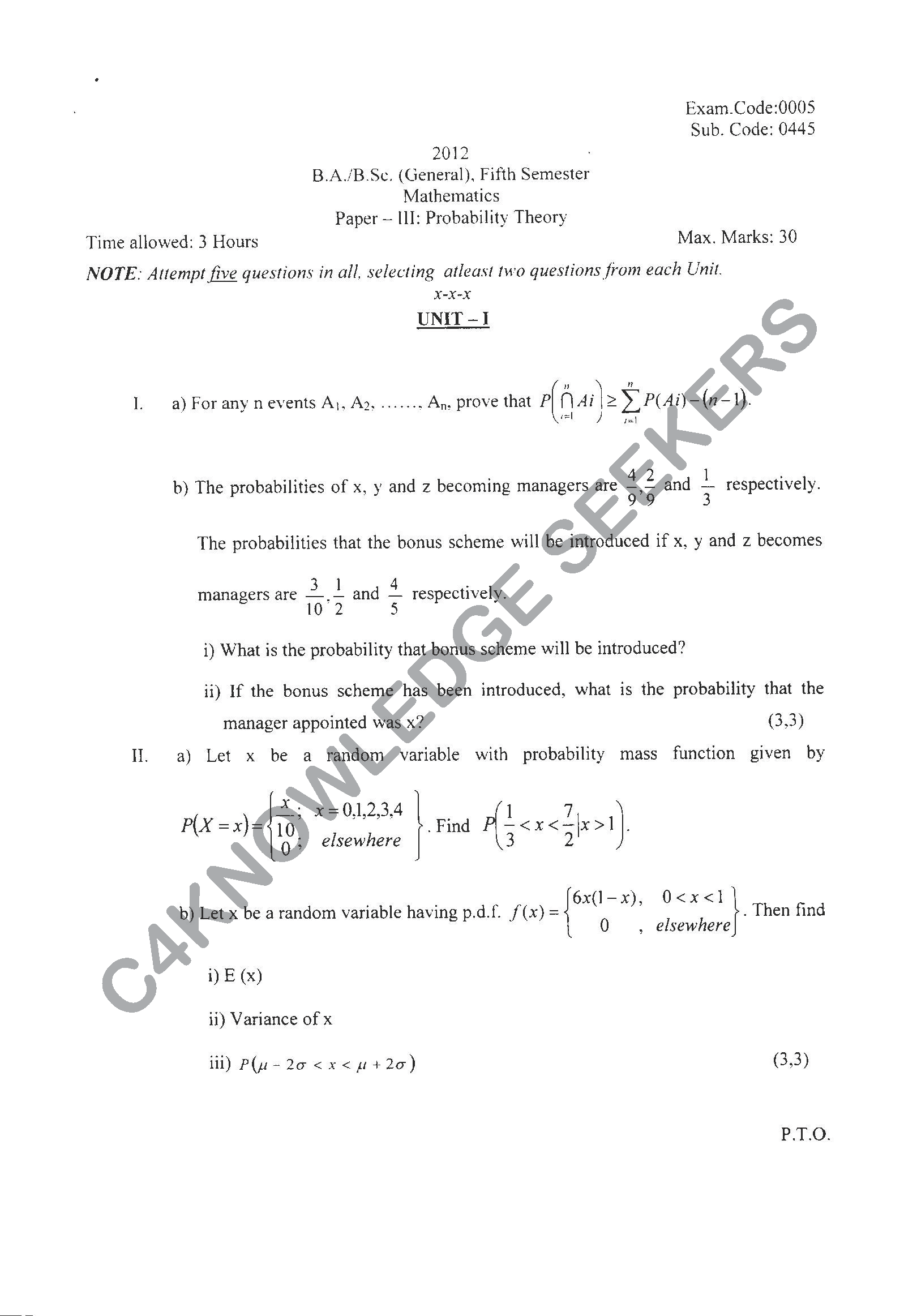 Question Paper 2021