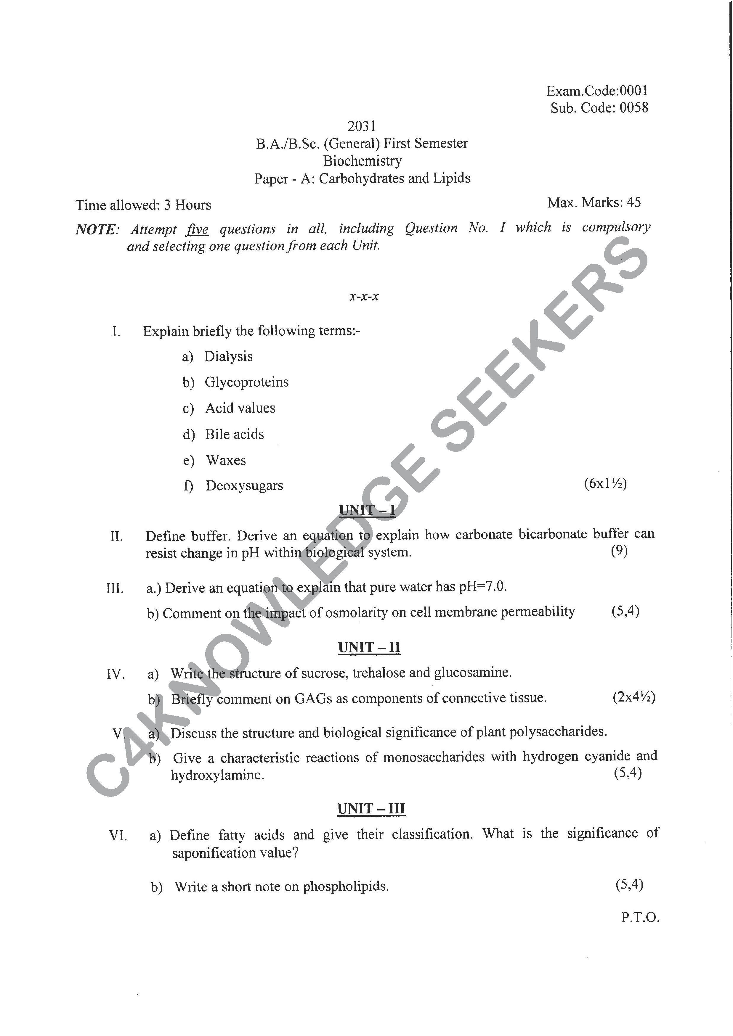 Question Paper 2020
