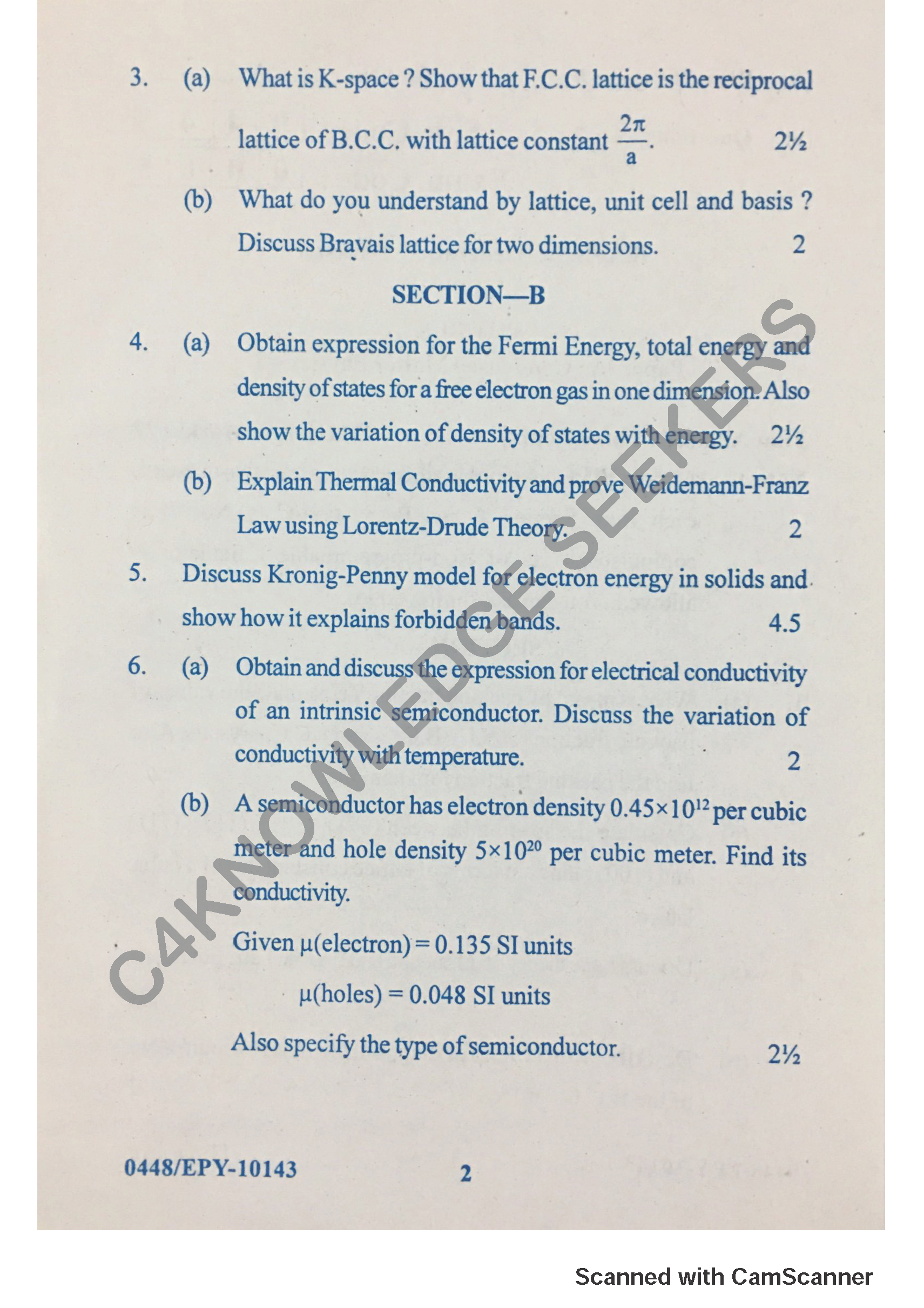 Question Paper 2018