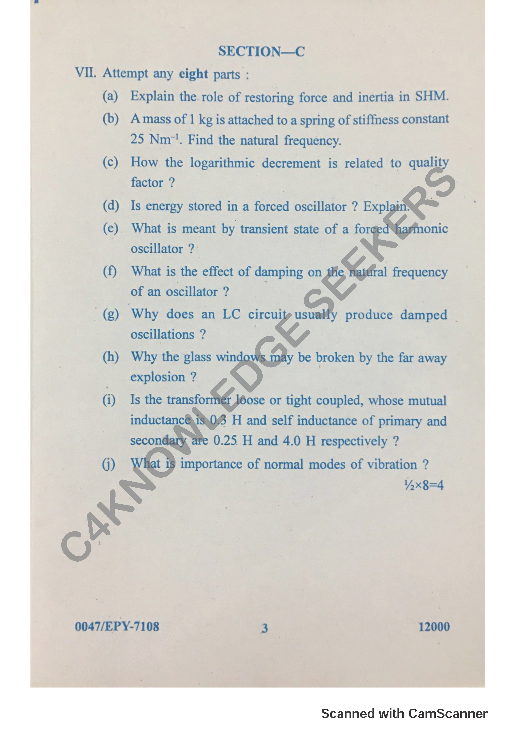 Question Paper 2018