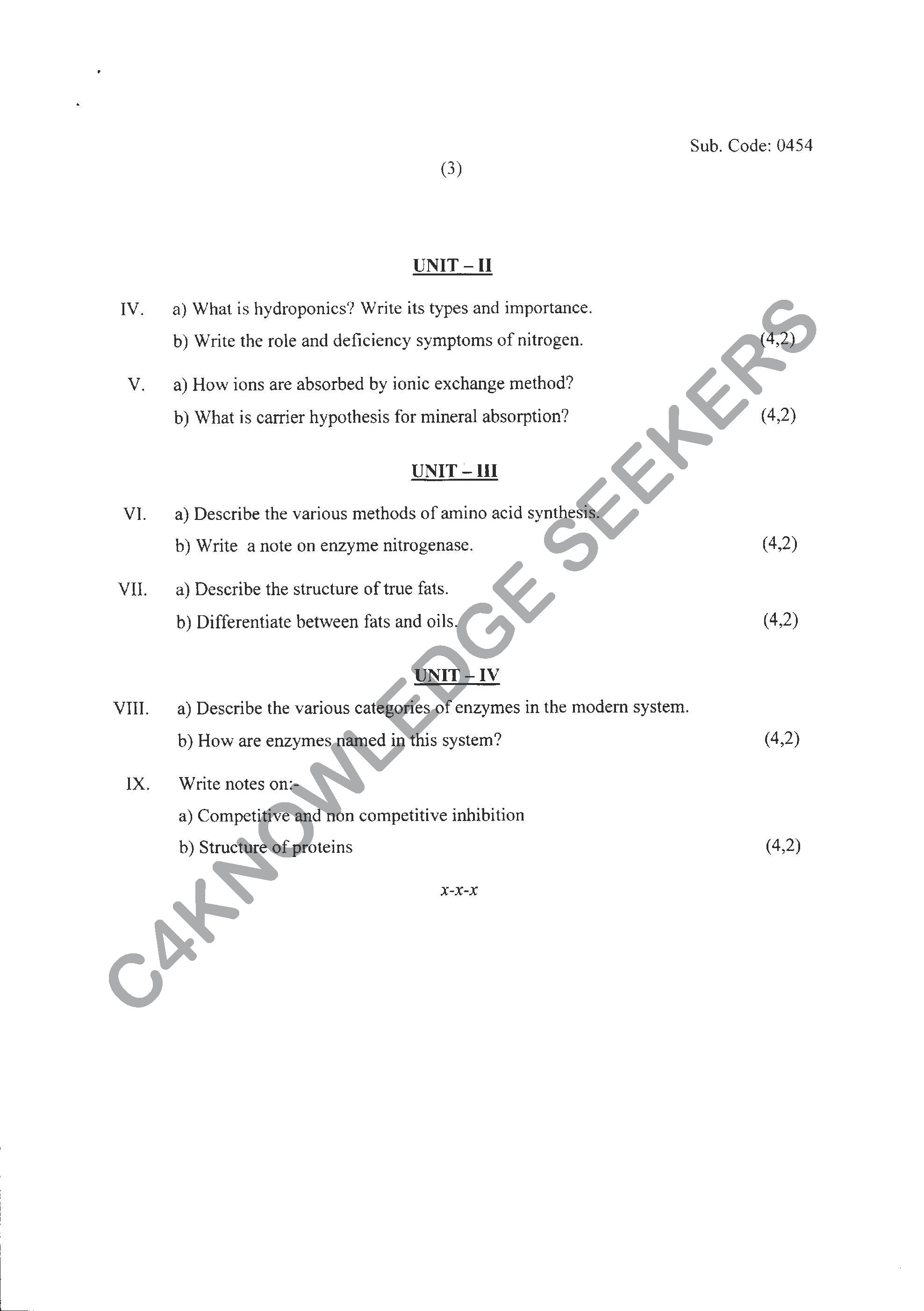 Question Paper 2021