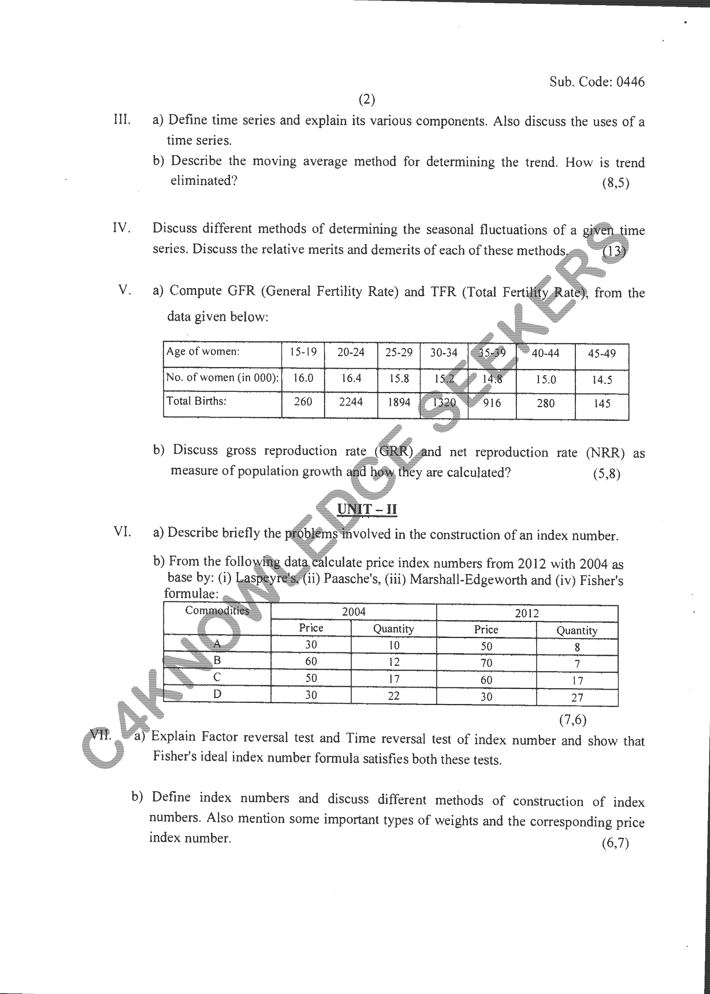 Question Paper 2020