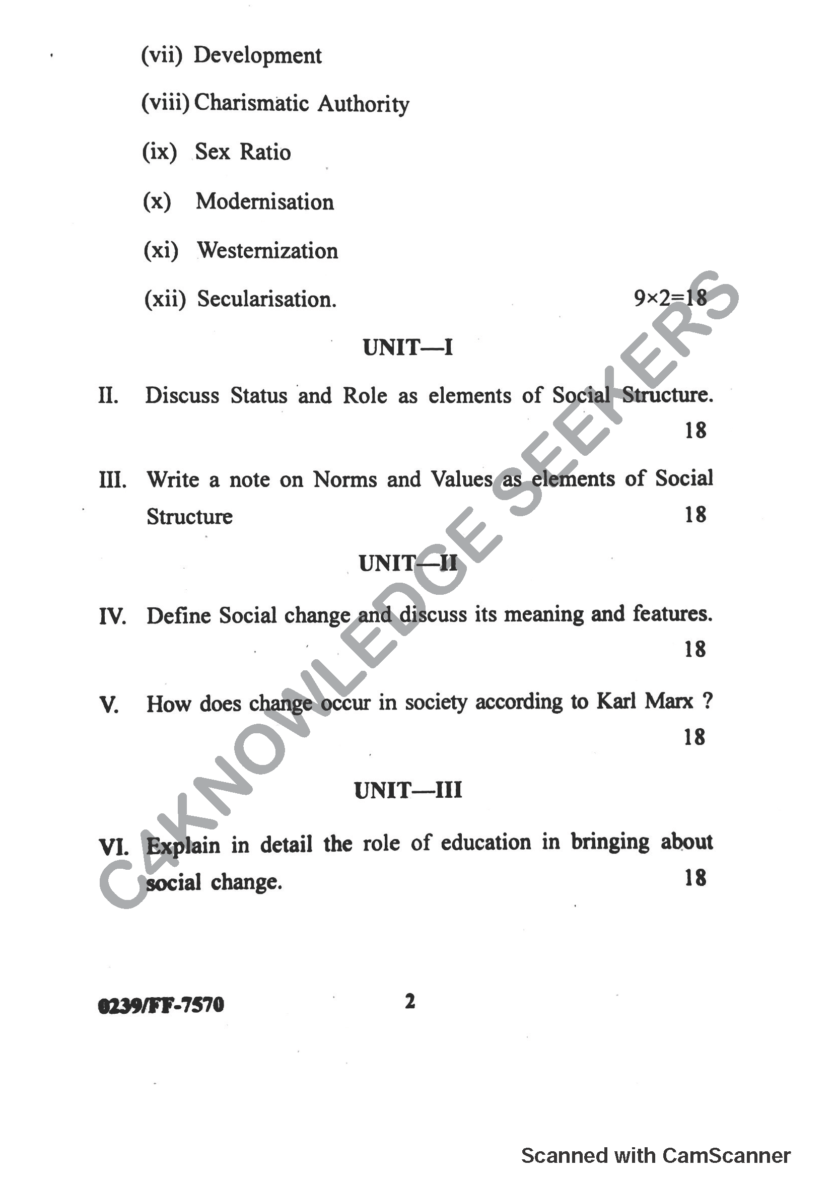 Question Paper 2019