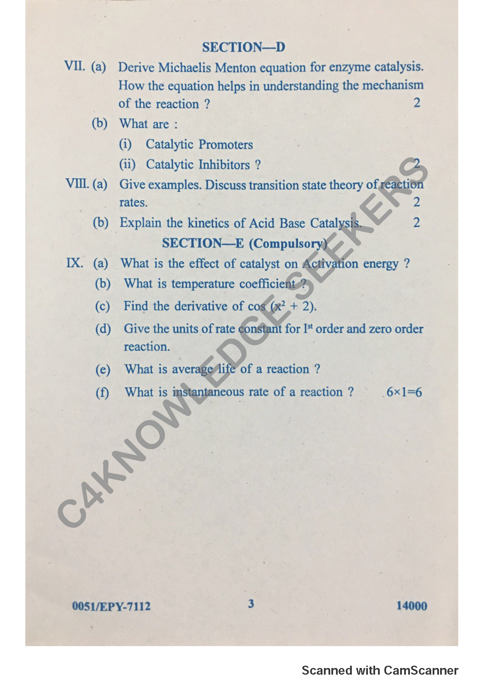 Question Paper 2018