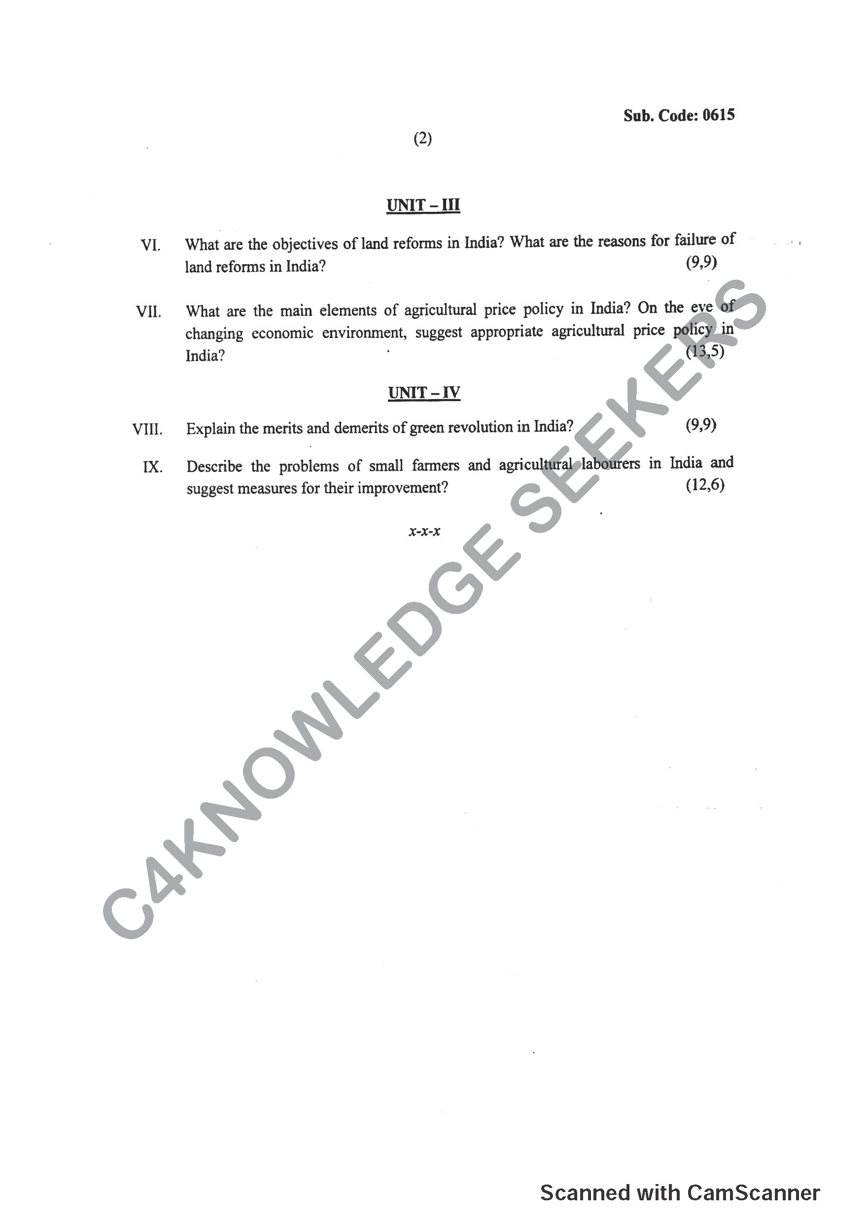 Question Paper 2018