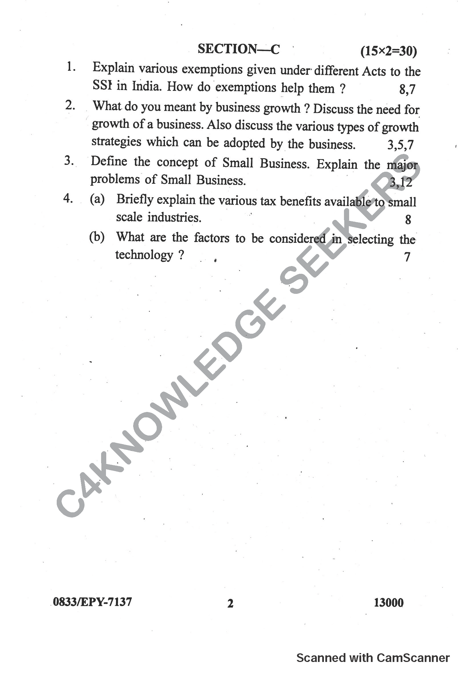 Question Paper 2018