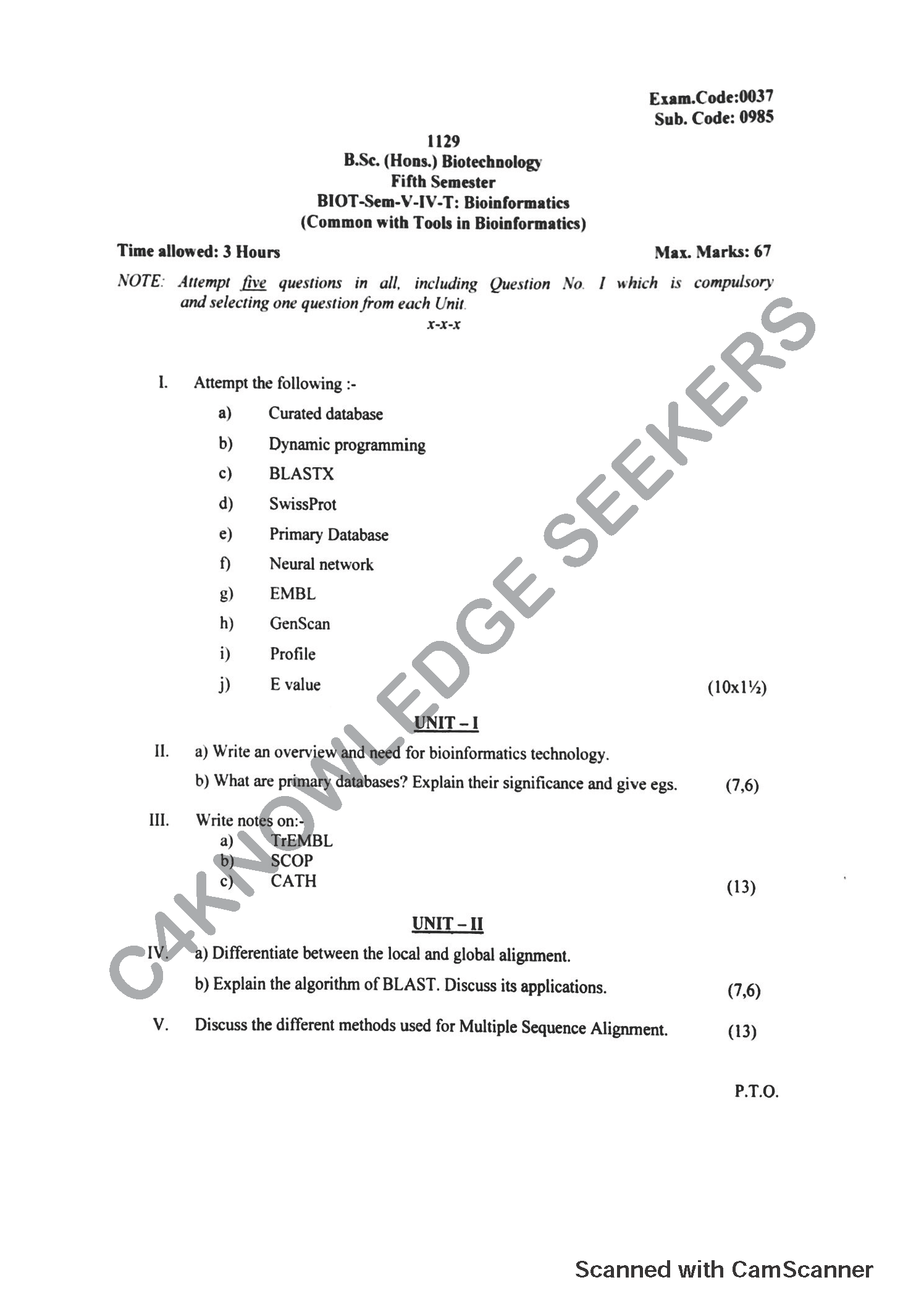 Question Paper 2019
