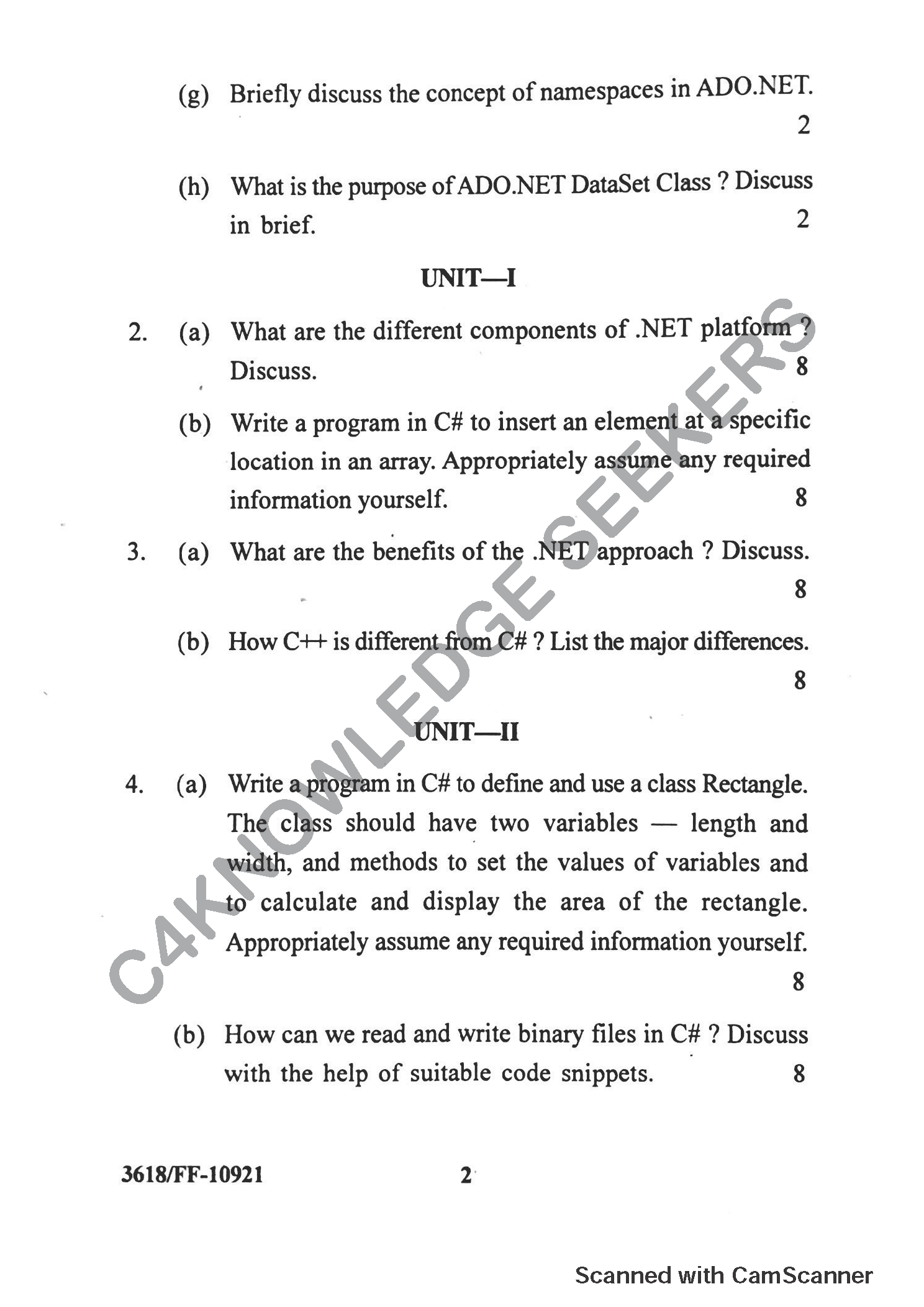 Question Paper 2019