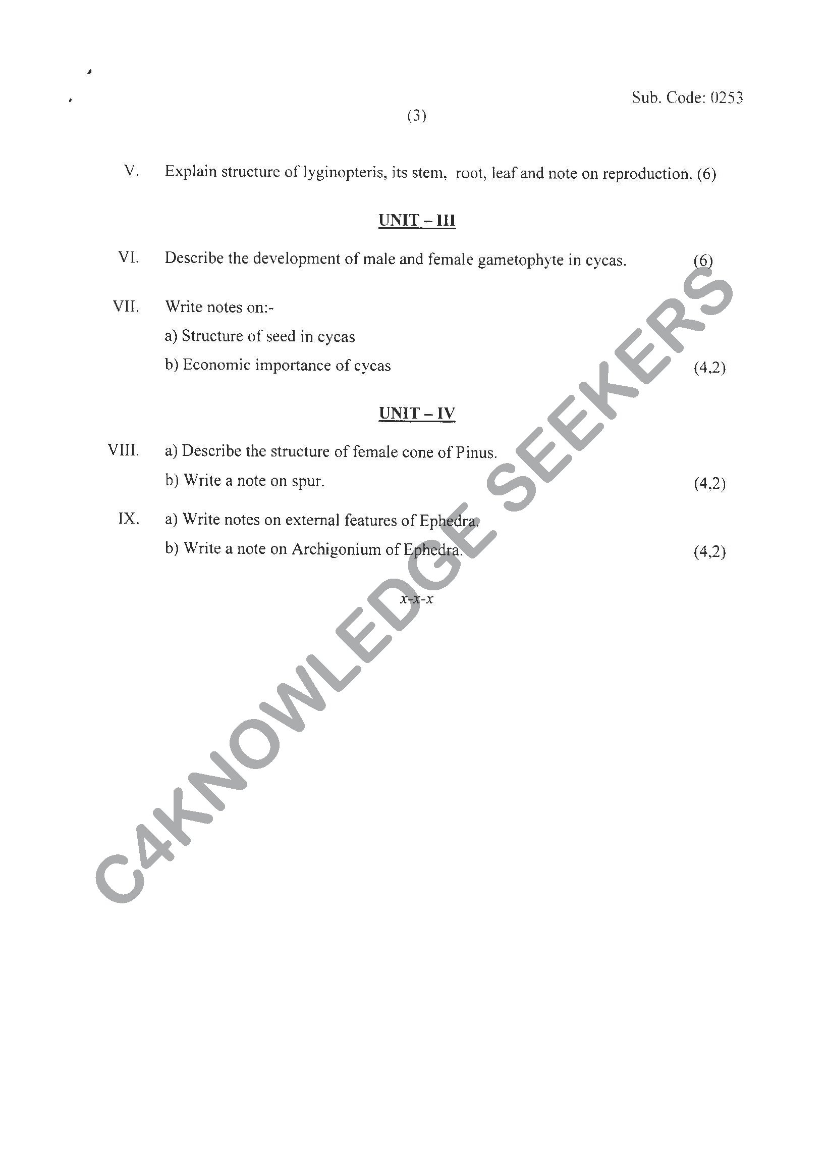 Question Paper 2021