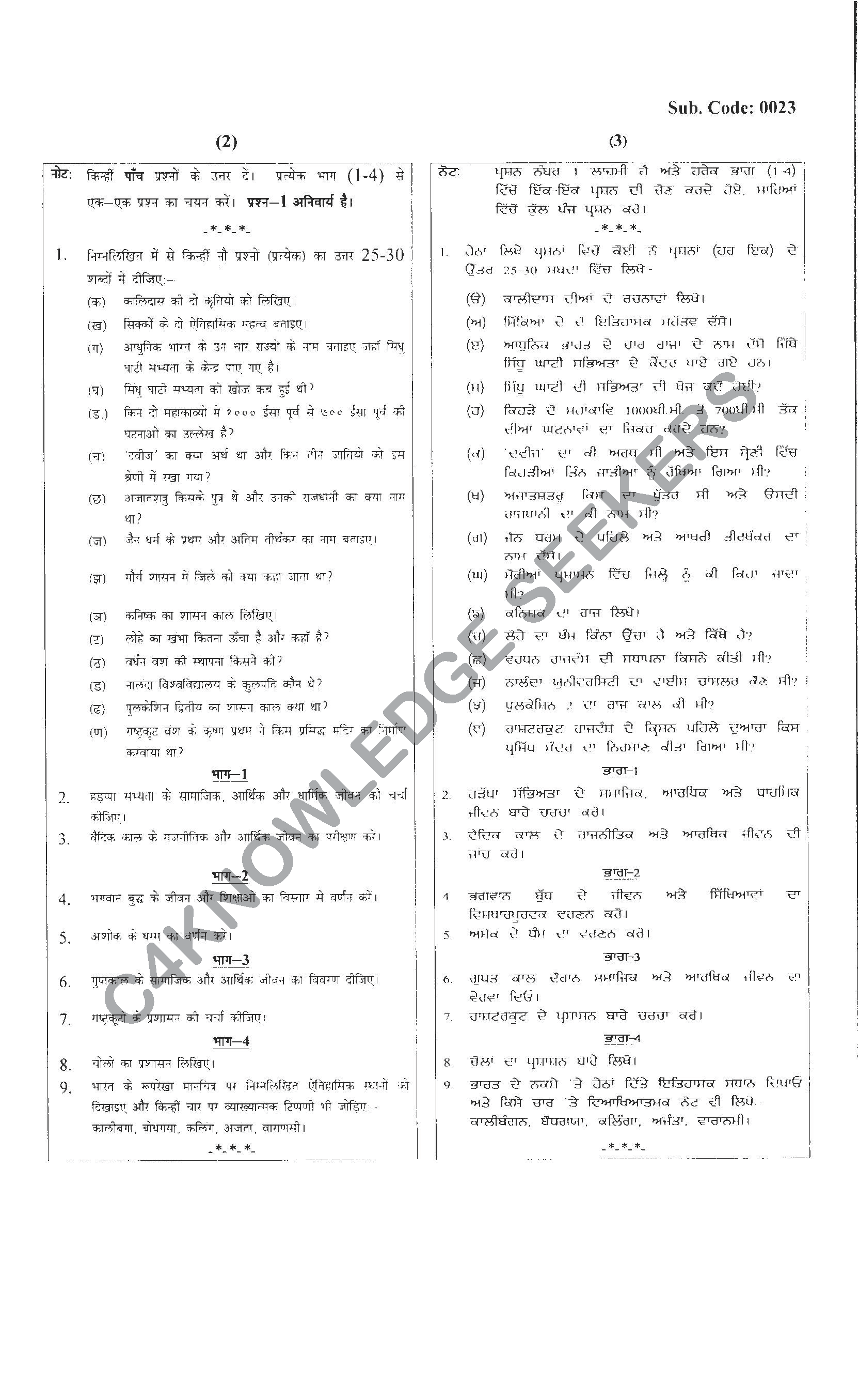 Question Paper 2021