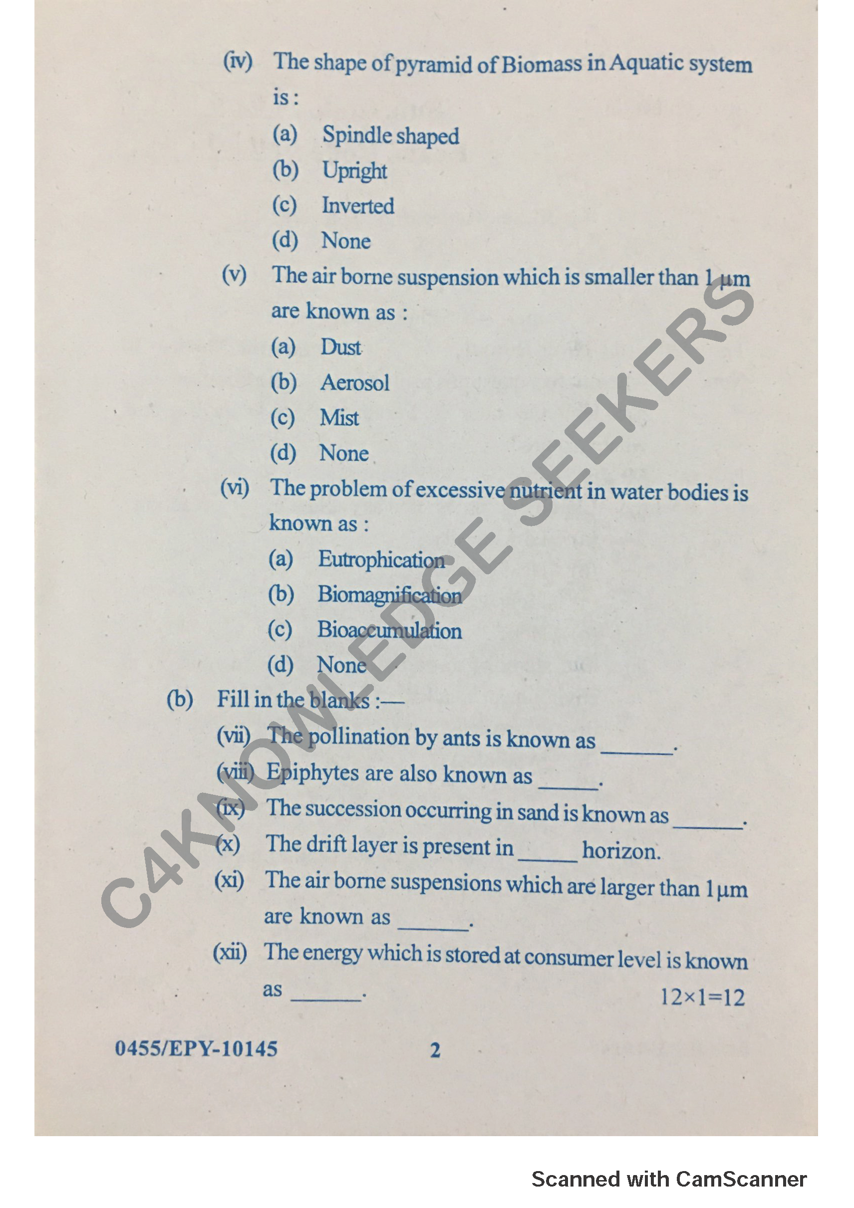 Question Paper 2018