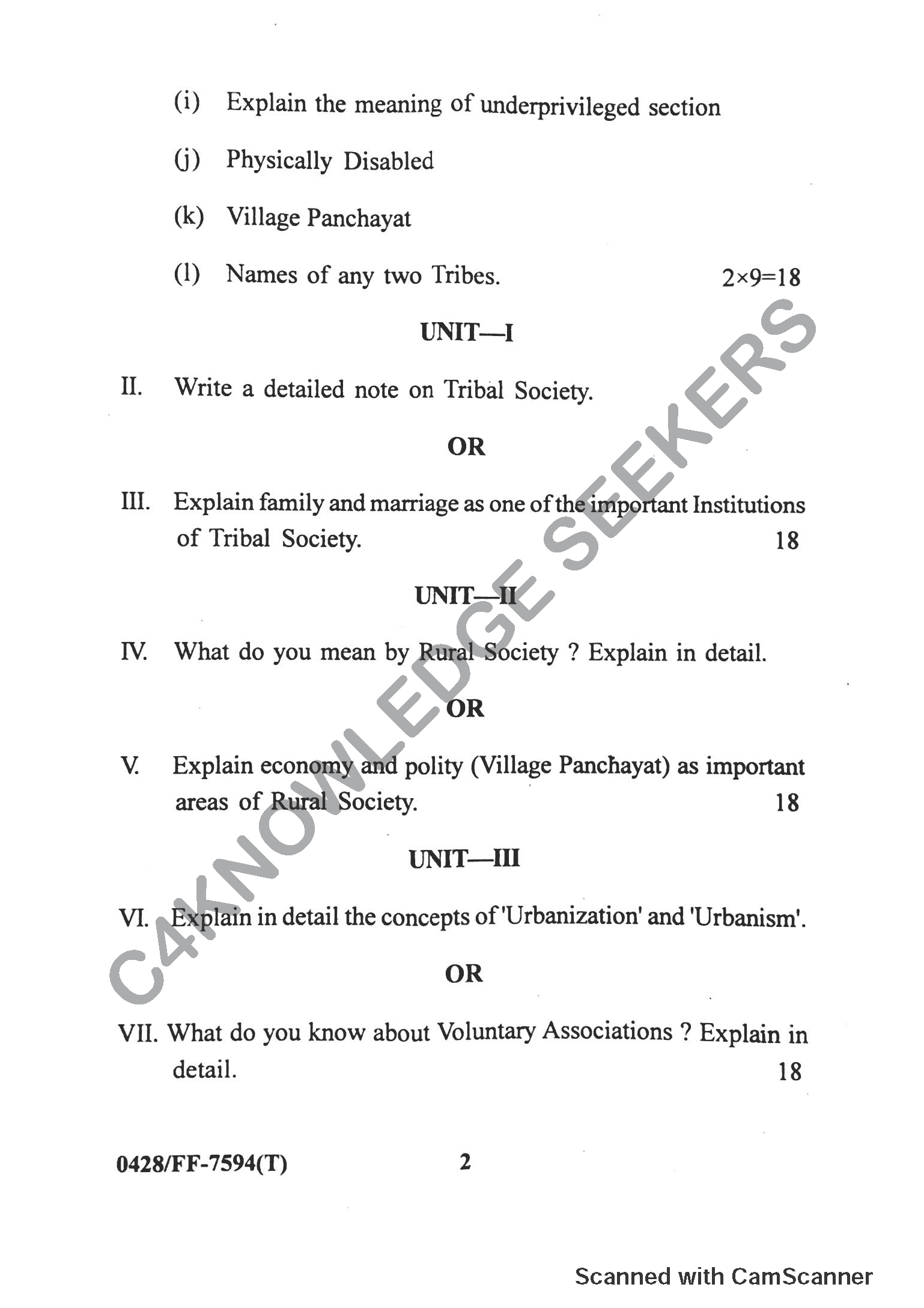Question Paper 2019