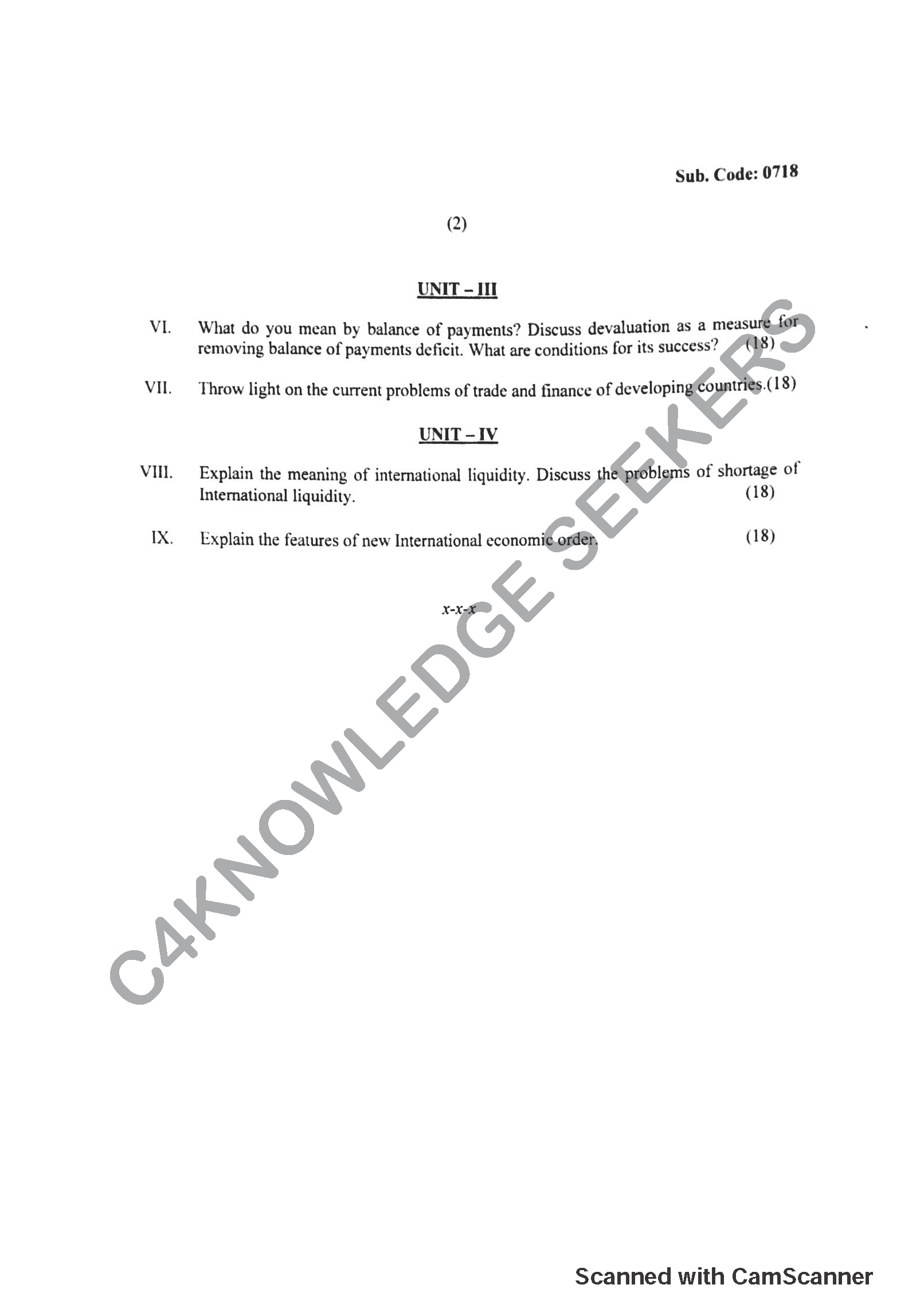 Question Paper 2019