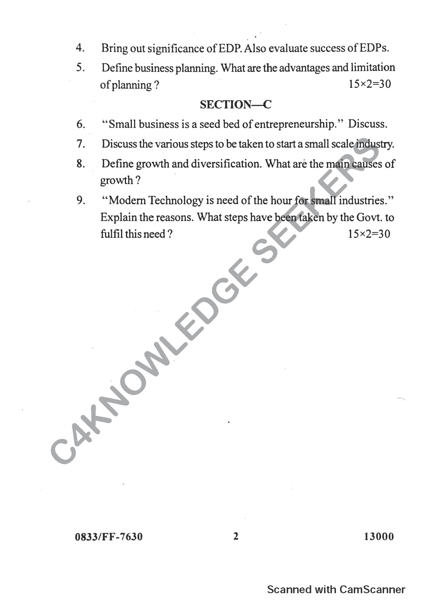 Question Paper 2019