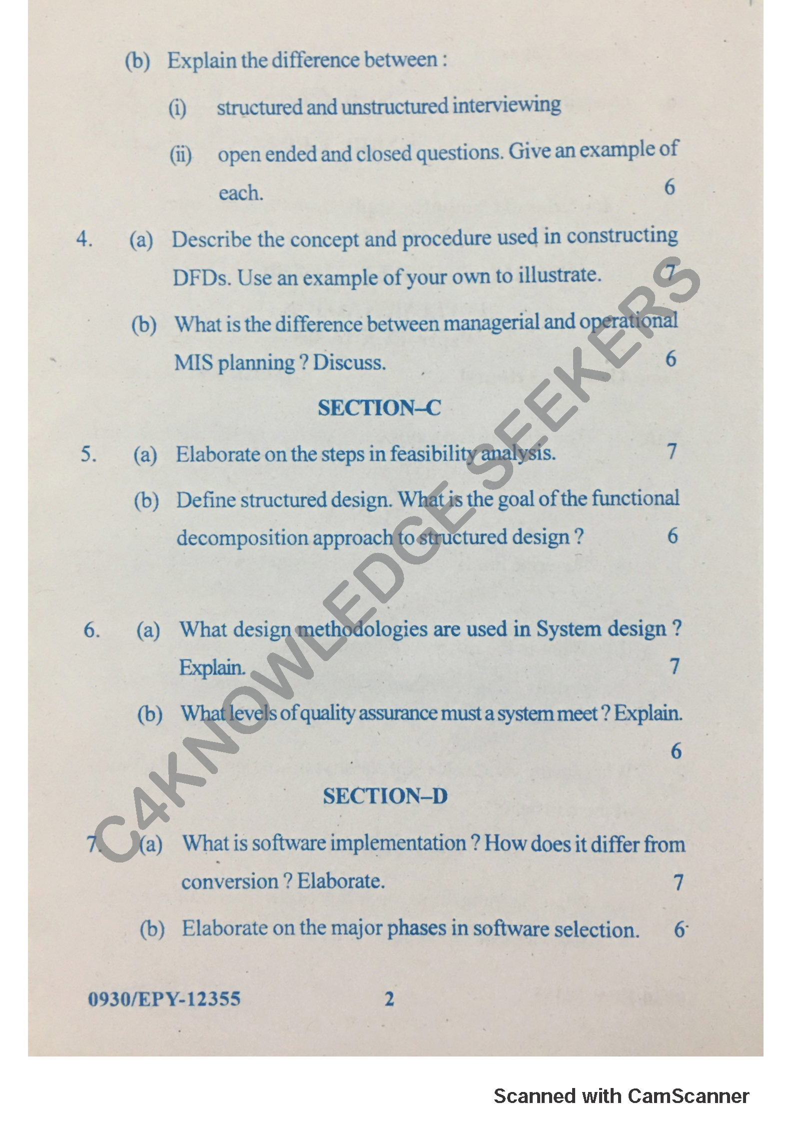 Question Paper 2018