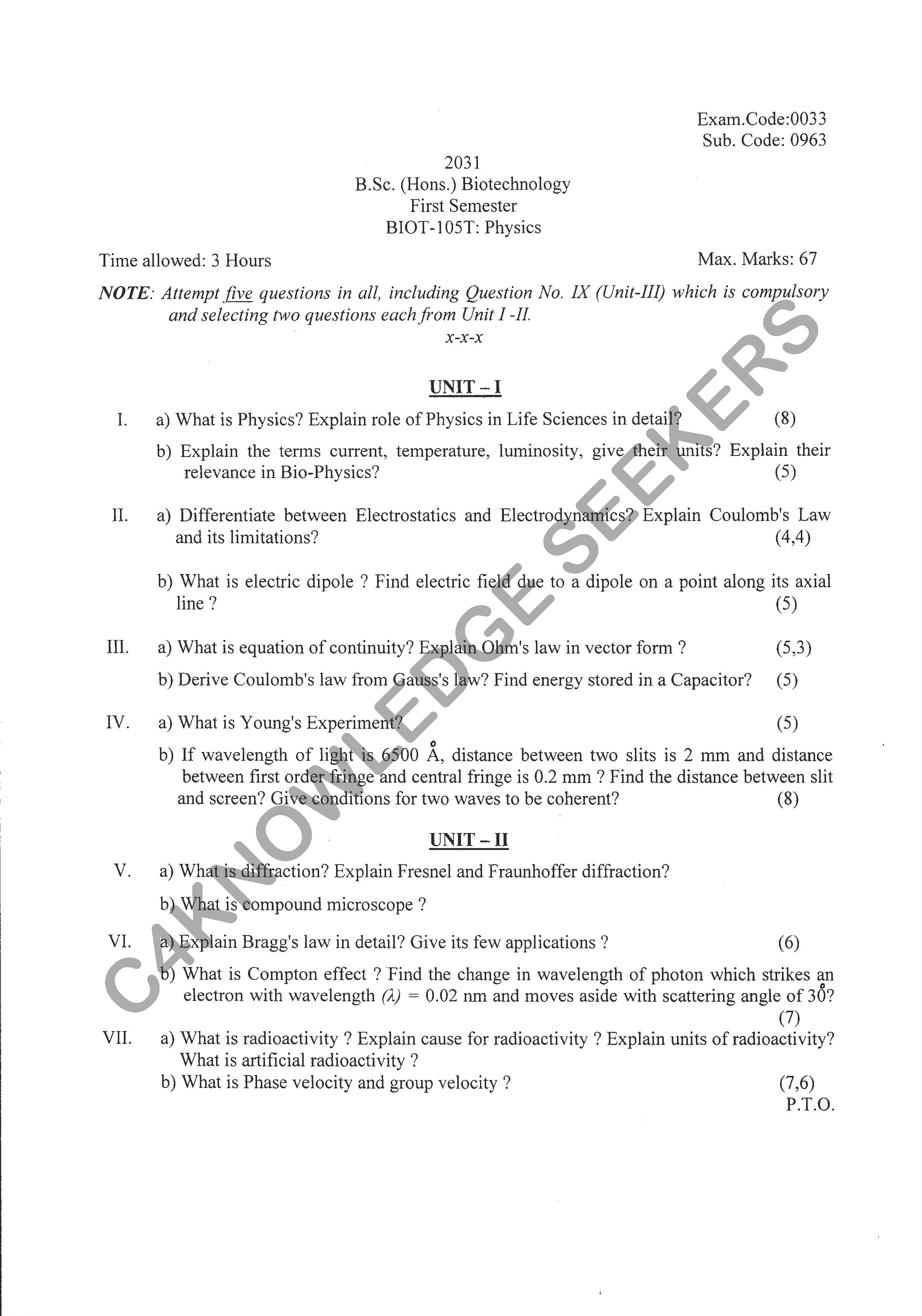 Question Paper 2020
